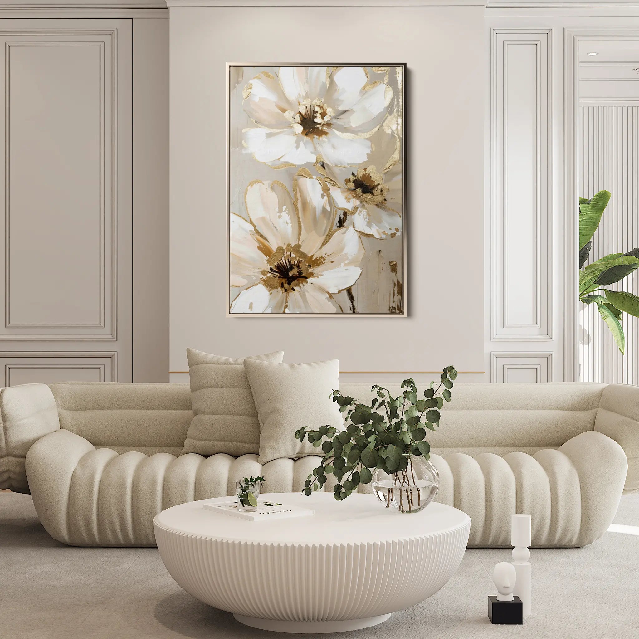 Floral Canvas Wall Art WAD617-F 90 x 60 cm / Stretched on hidden frame