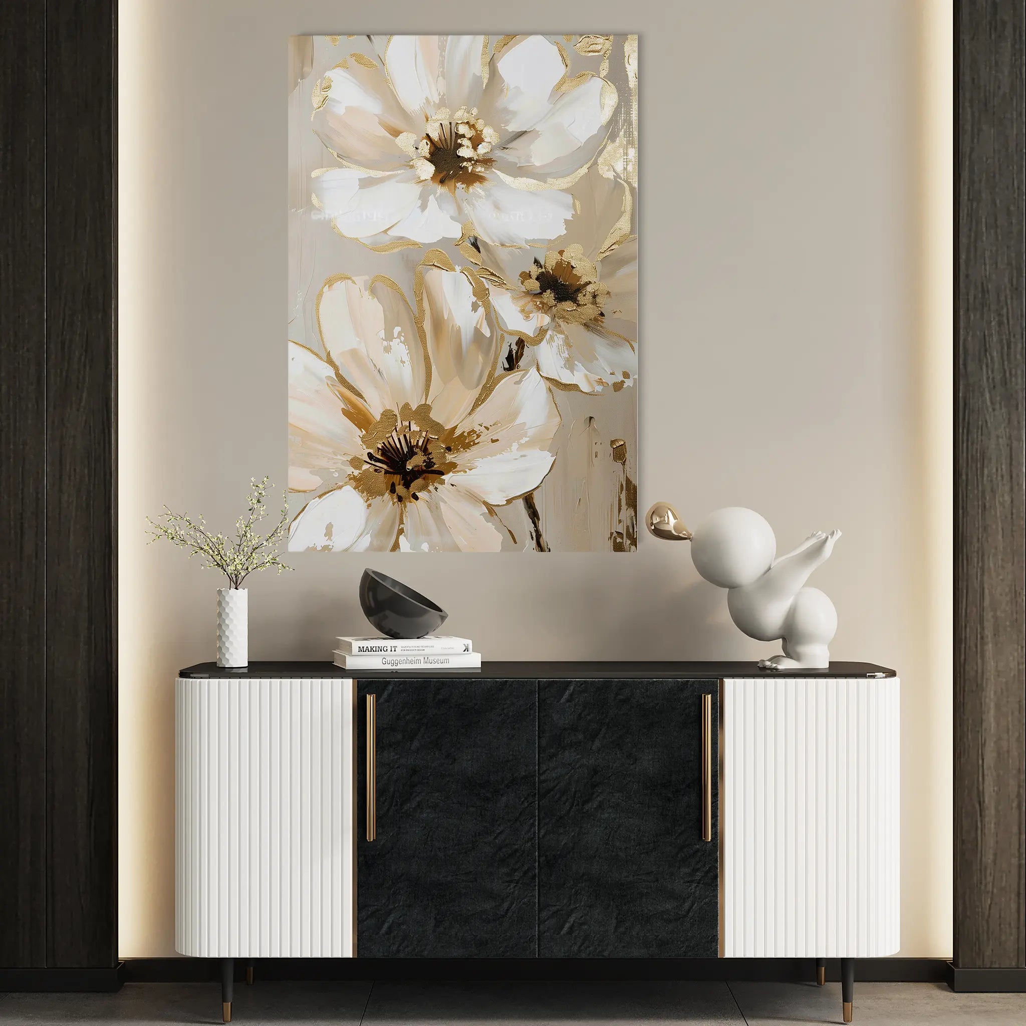 Floral Canvas Wall Art WAD617-F 90 x 60 cm / Stretched on hidden frame