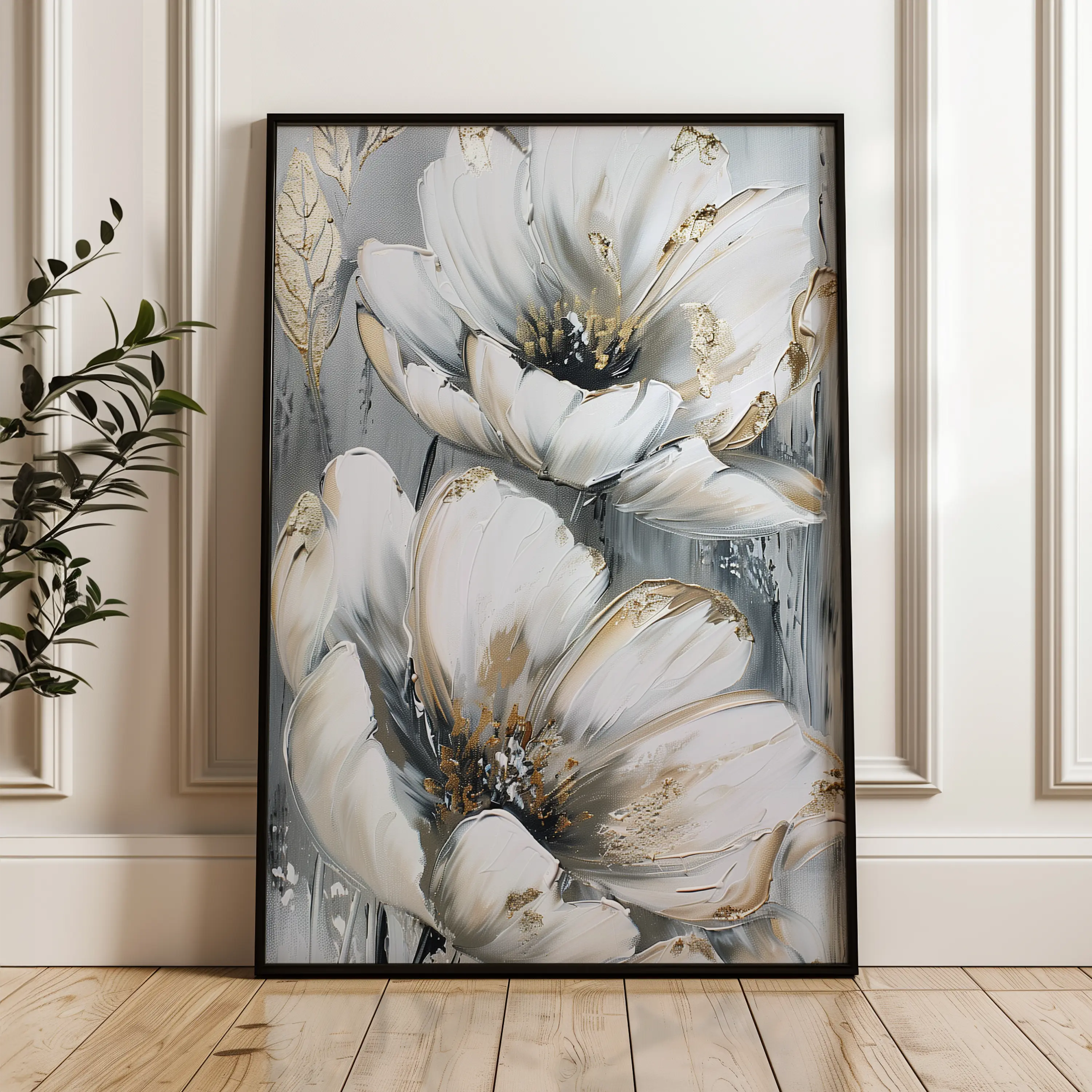 Floral Canvas Wall Art WAD623-F 90 x 60 cm / Stretched on hidden frame