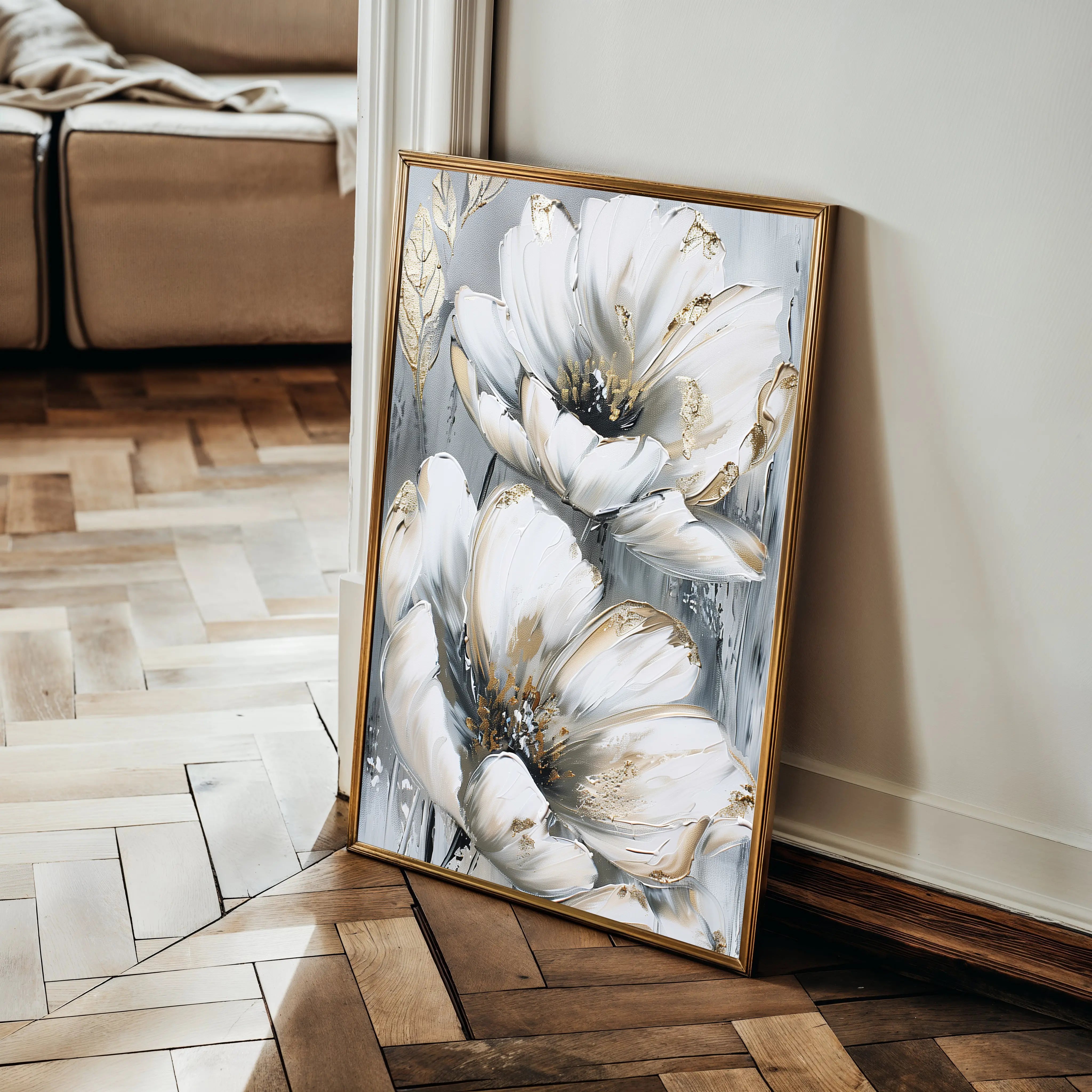 Floral Canvas Wall Art WAD623-F 90 x 60 cm / Stretched on hidden frame