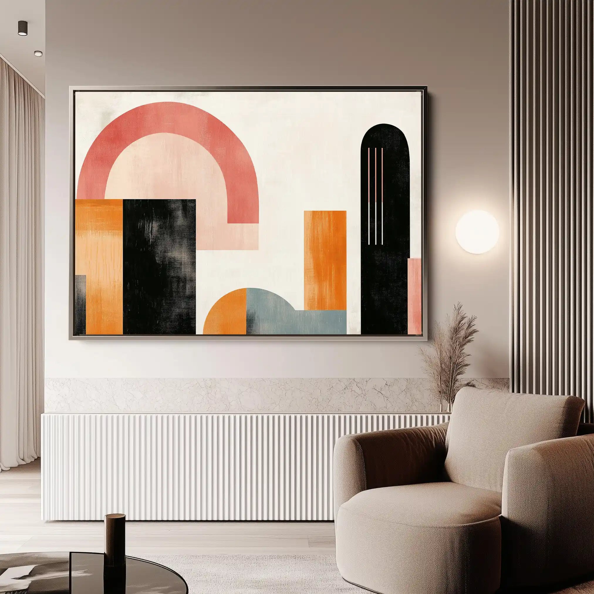 Abstract Canvas Wall Art WAD624-A 90 x 60 cm / Stretched on hidden frame
