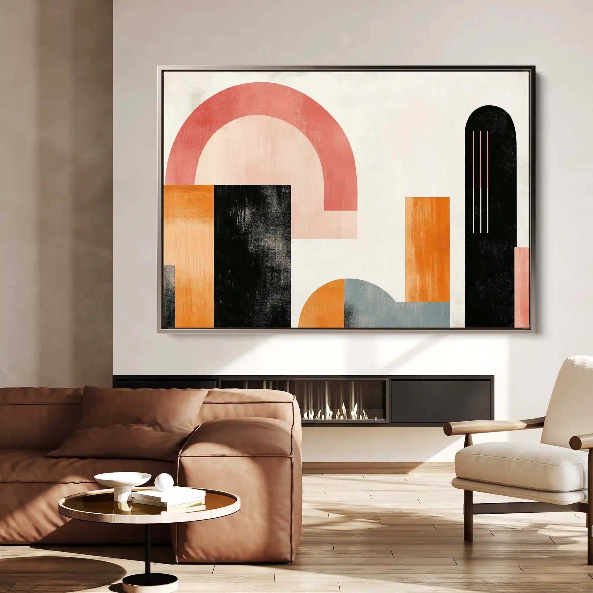 Abstract Canvas Wall Art WAD624-A 90 x 60 cm / Stretched on hidden frame