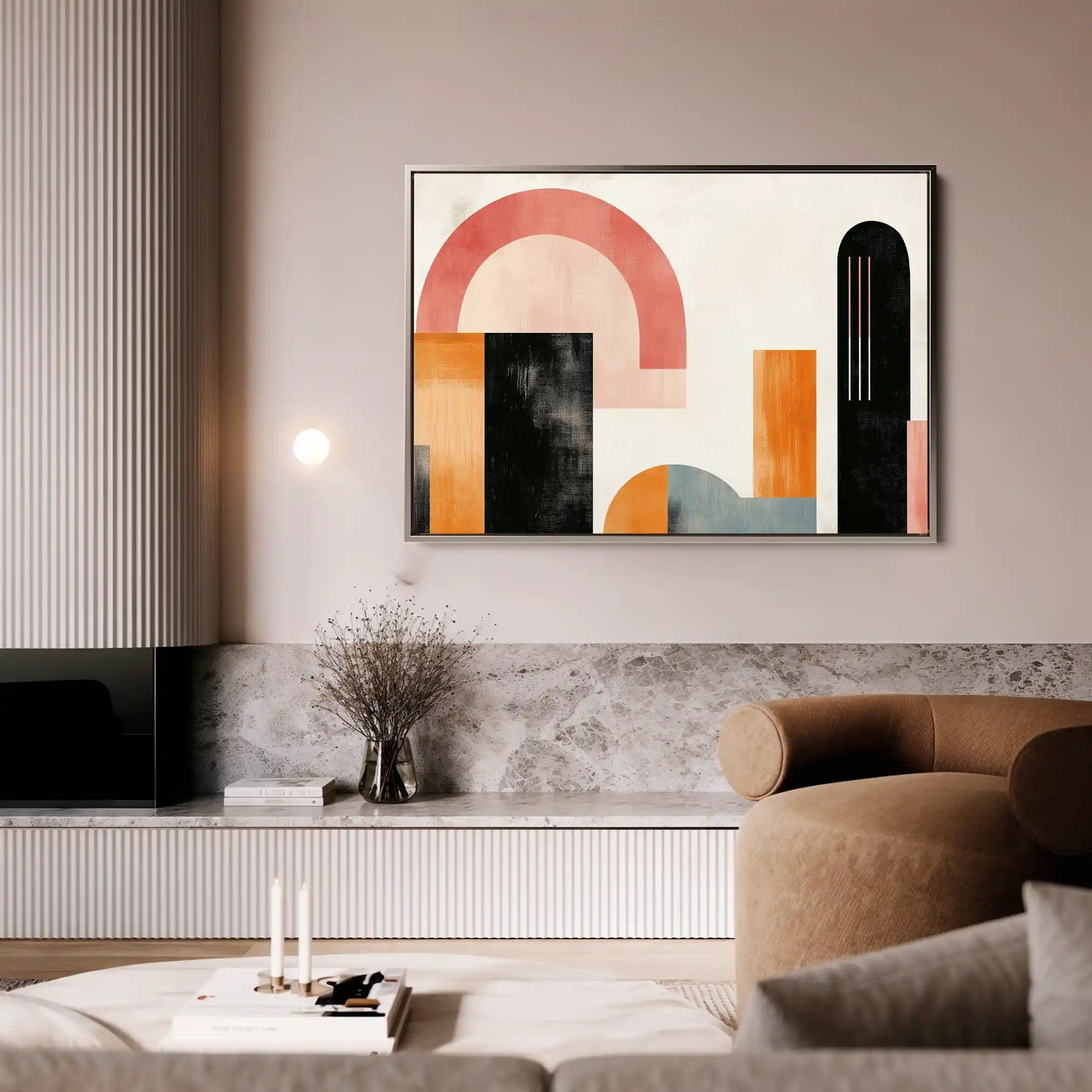 Abstract Canvas Wall Art WAD624-A 90 x 60 cm / Stretched on hidden frame