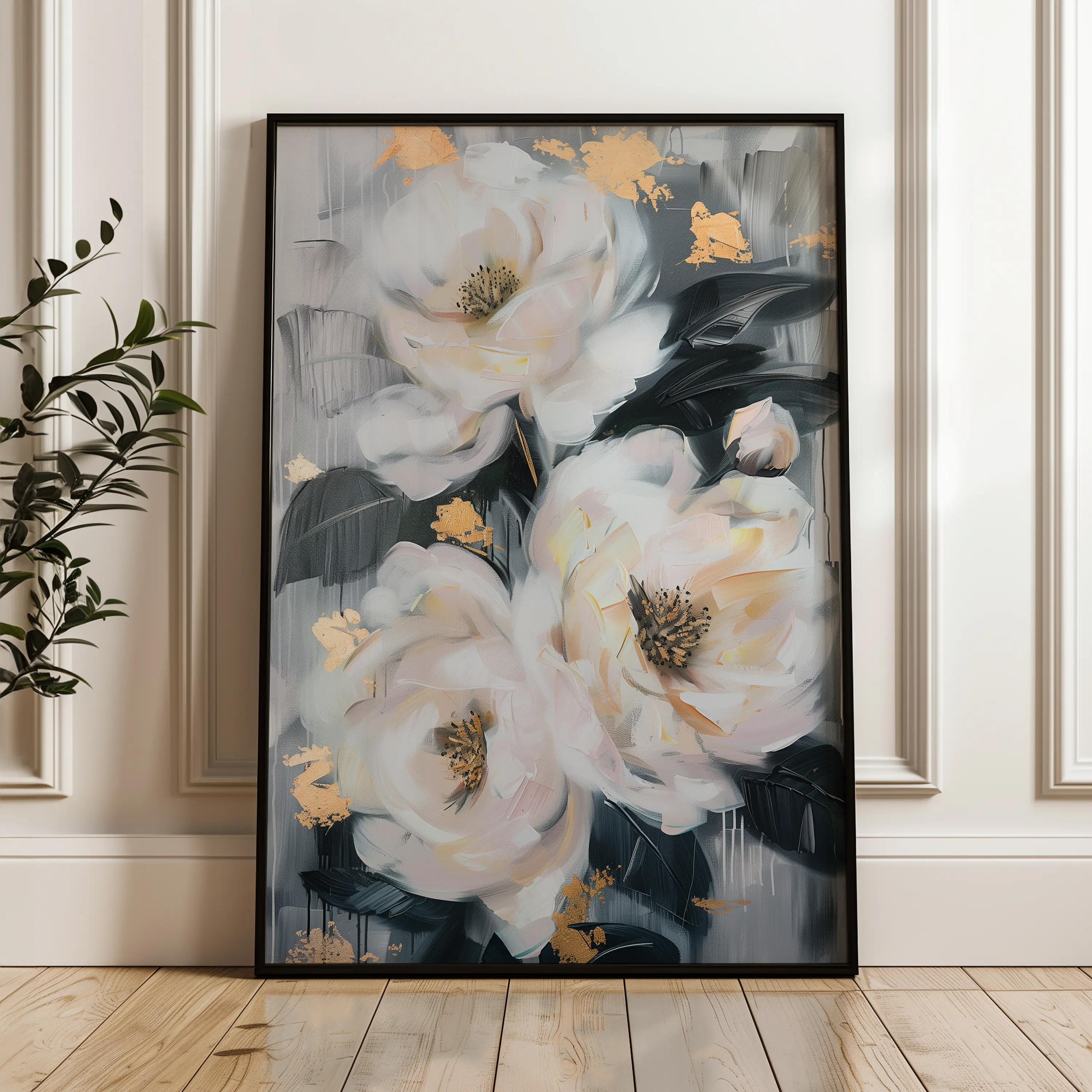 Floral Canvas Wall Art WAD628-F 90 x 60 cm / Stretched on hidden frame