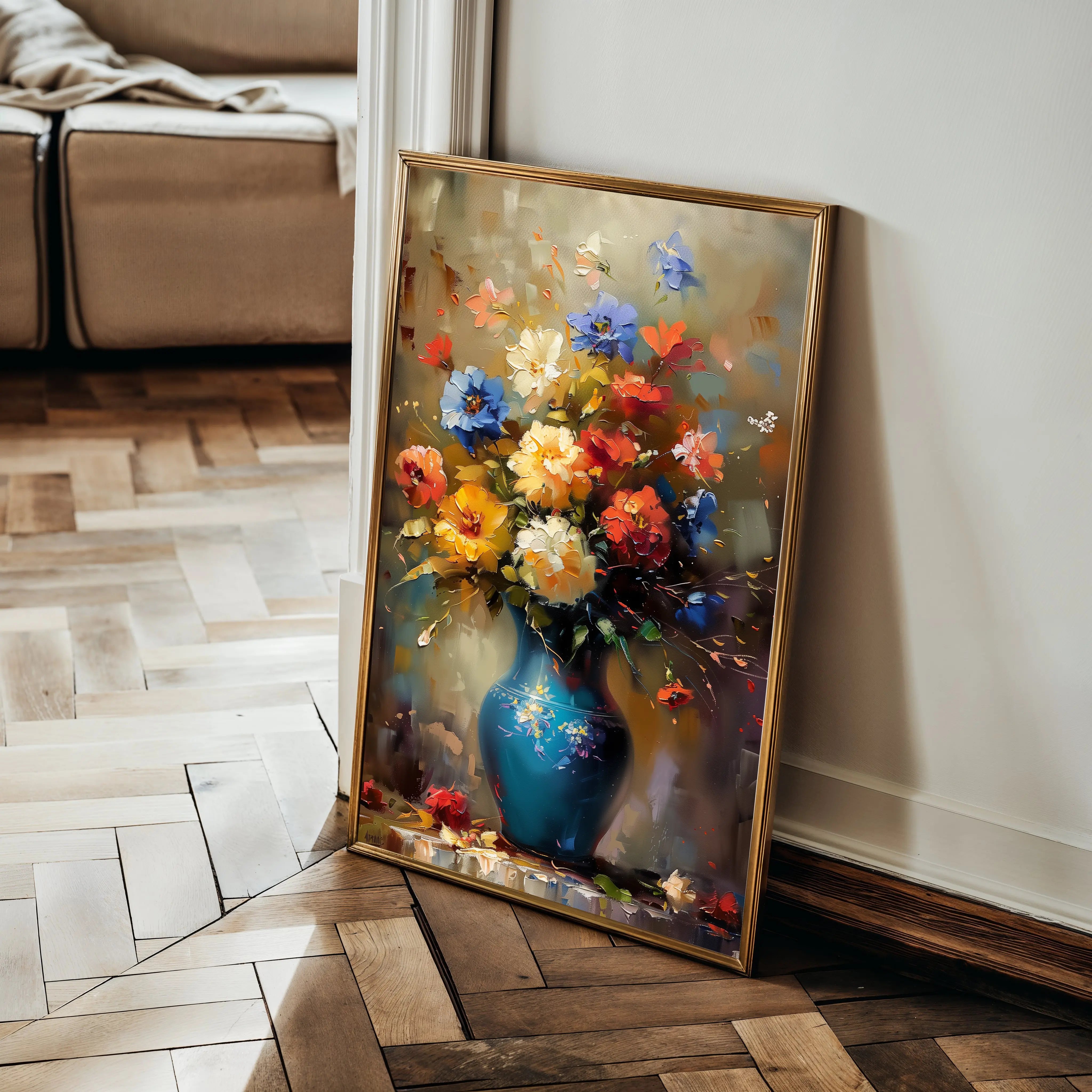 Floral Canvas Wall Art WAD629-F 90 x 60 cm / Stretched on hidden frame