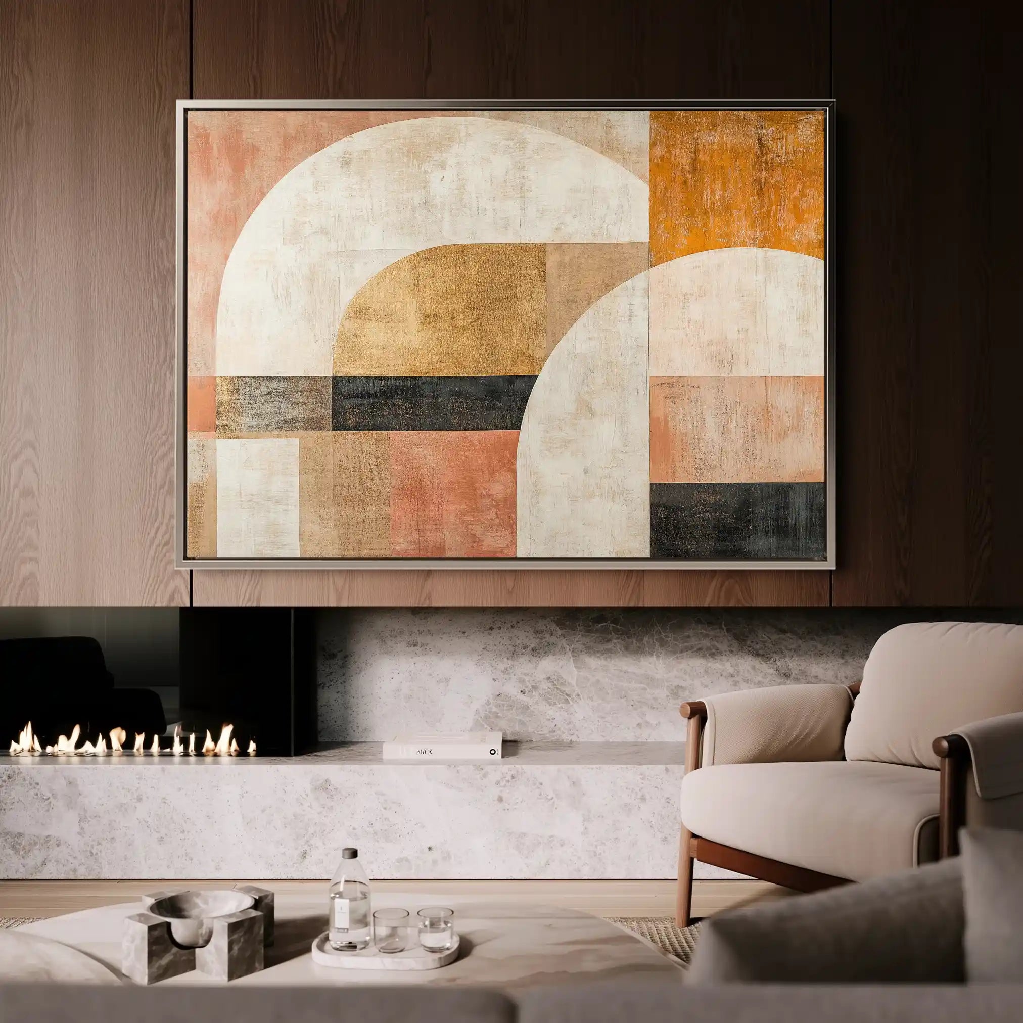 Abstract Canvas Wall Art WAD630-A 90 x 60 cm / Stretched on hidden frame