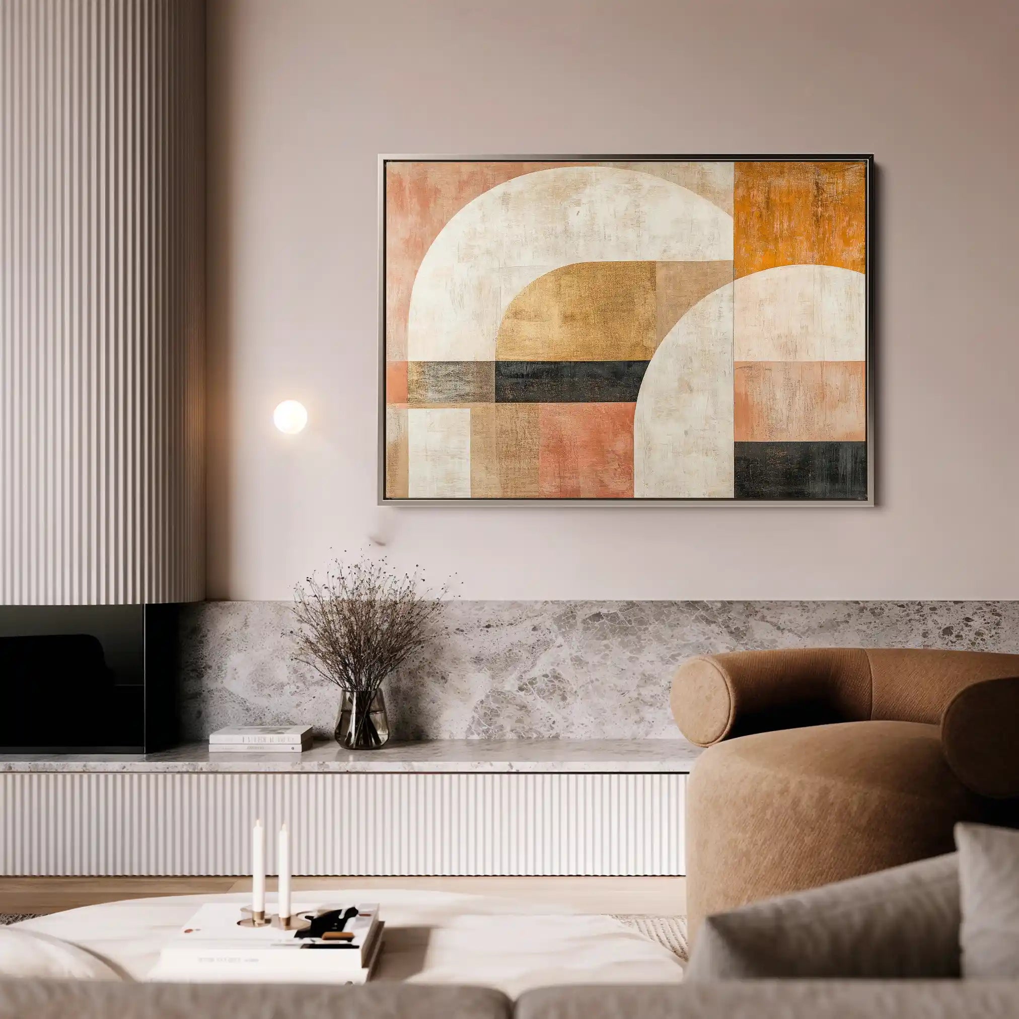 Abstract Canvas Wall Art WAD630-A 90 x 60 cm / Stretched on hidden frame