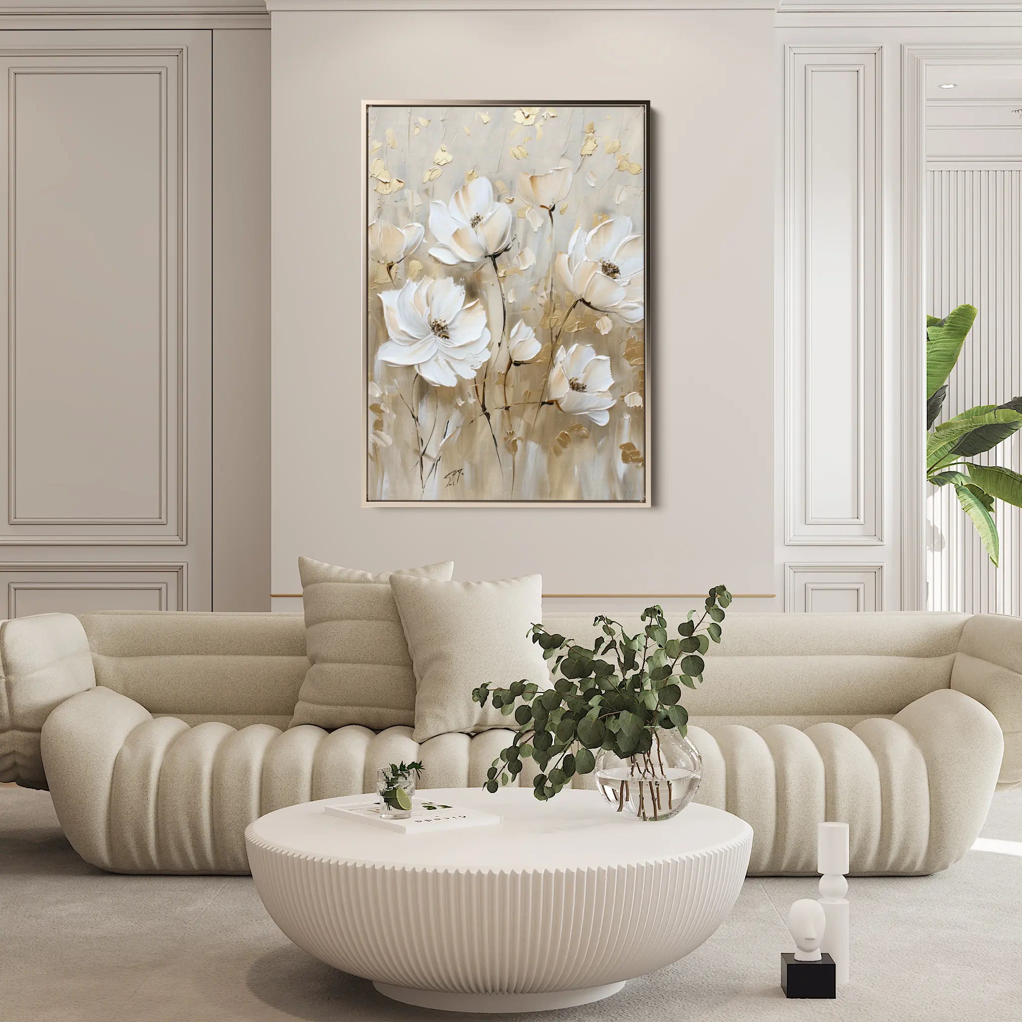 Floral Canvas Wall Art WAD630-F 90 x 60 cm / Stretched on hidden frame