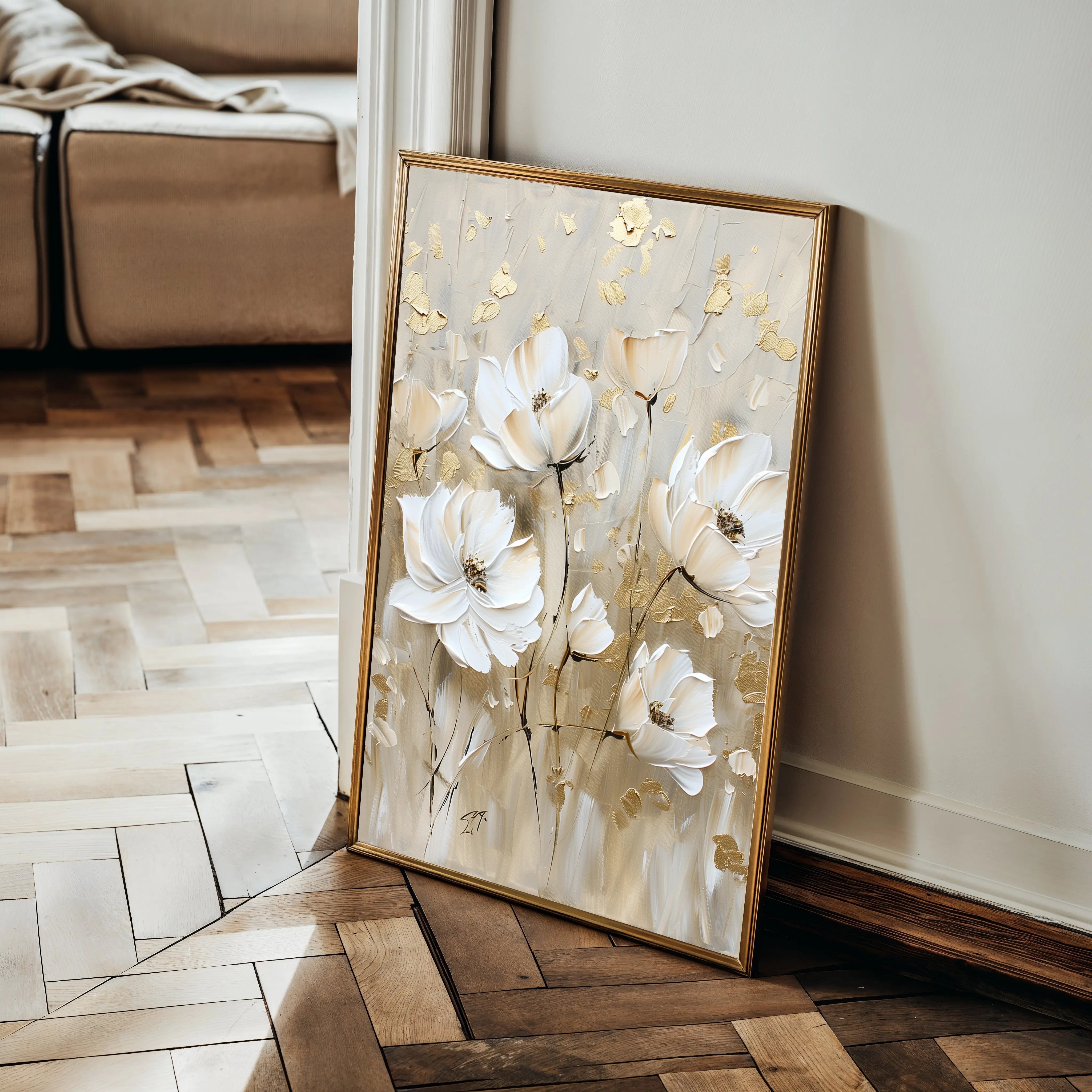 Floral Canvas Wall Art WAD630-F 90 x 60 cm / Stretched on hidden frame