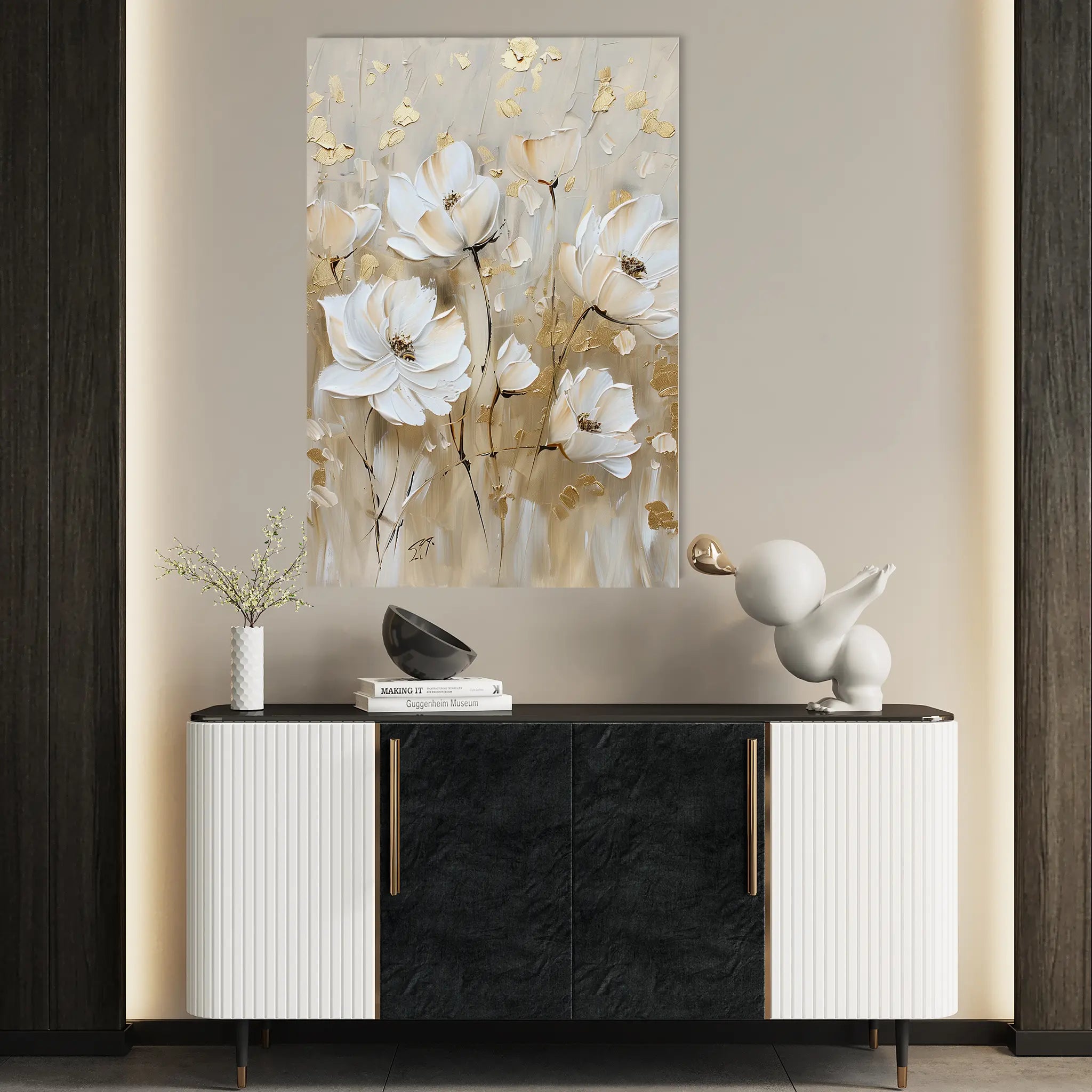 Floral Canvas Wall Art WAD630-F 90 x 60 cm / Stretched on hidden frame