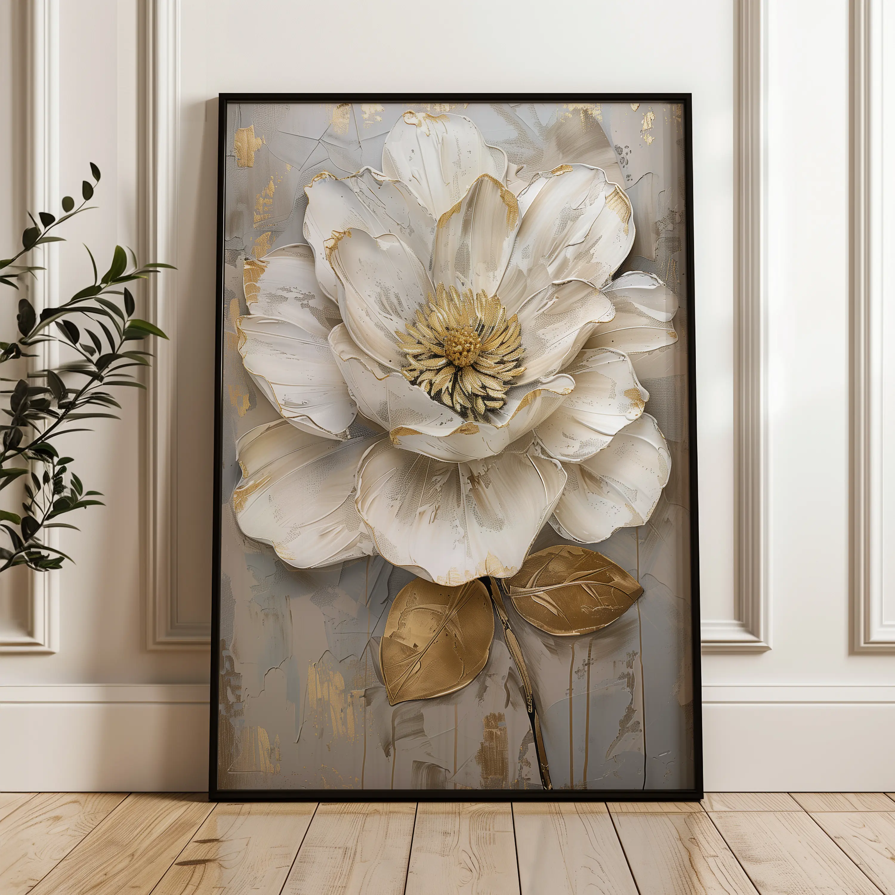 Floral Canvas Wall Art WAD632-F 90 x 60 cm / Stretched on hidden frame