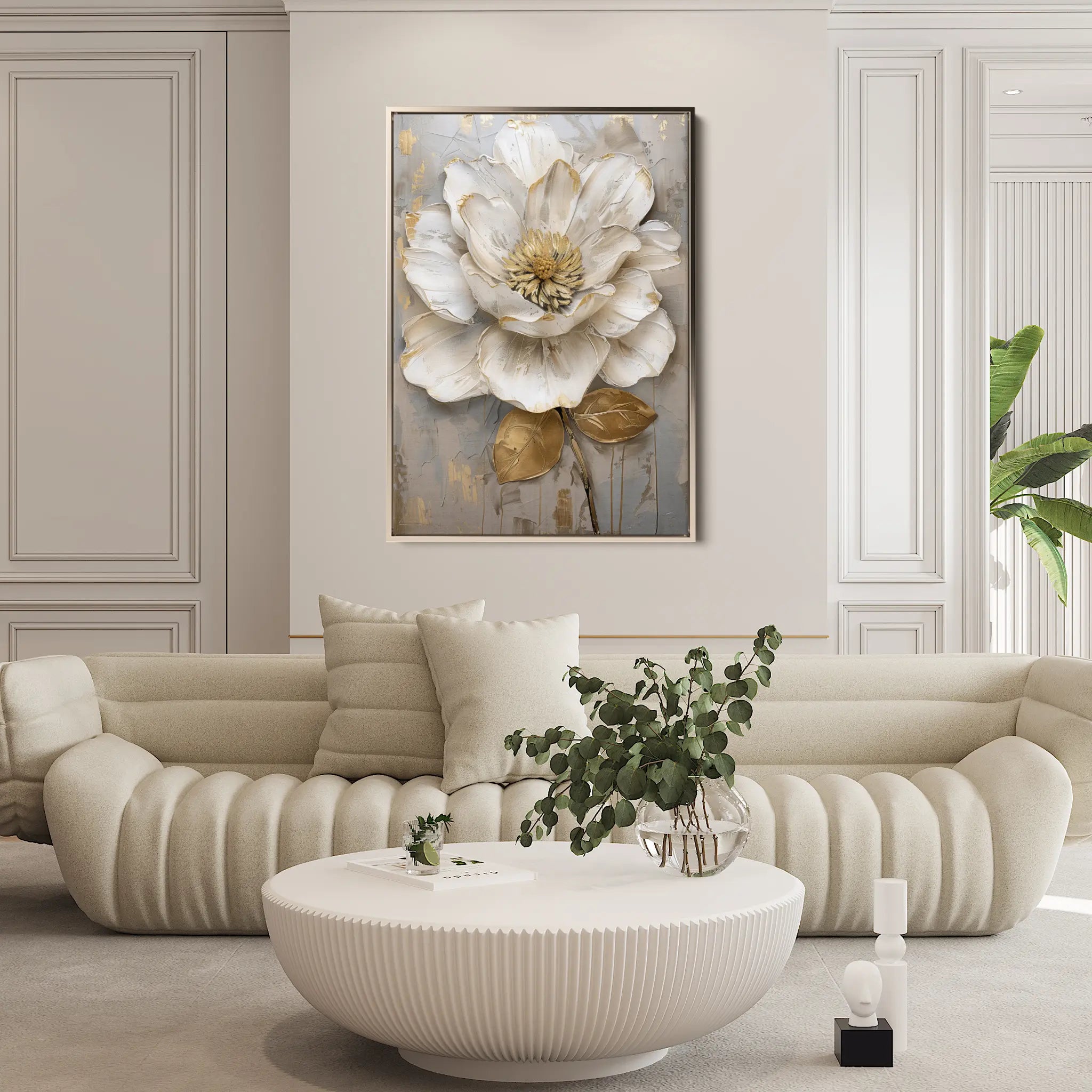 Floral Canvas Wall Art WAD632-F 90 x 60 cm / Stretched on hidden frame