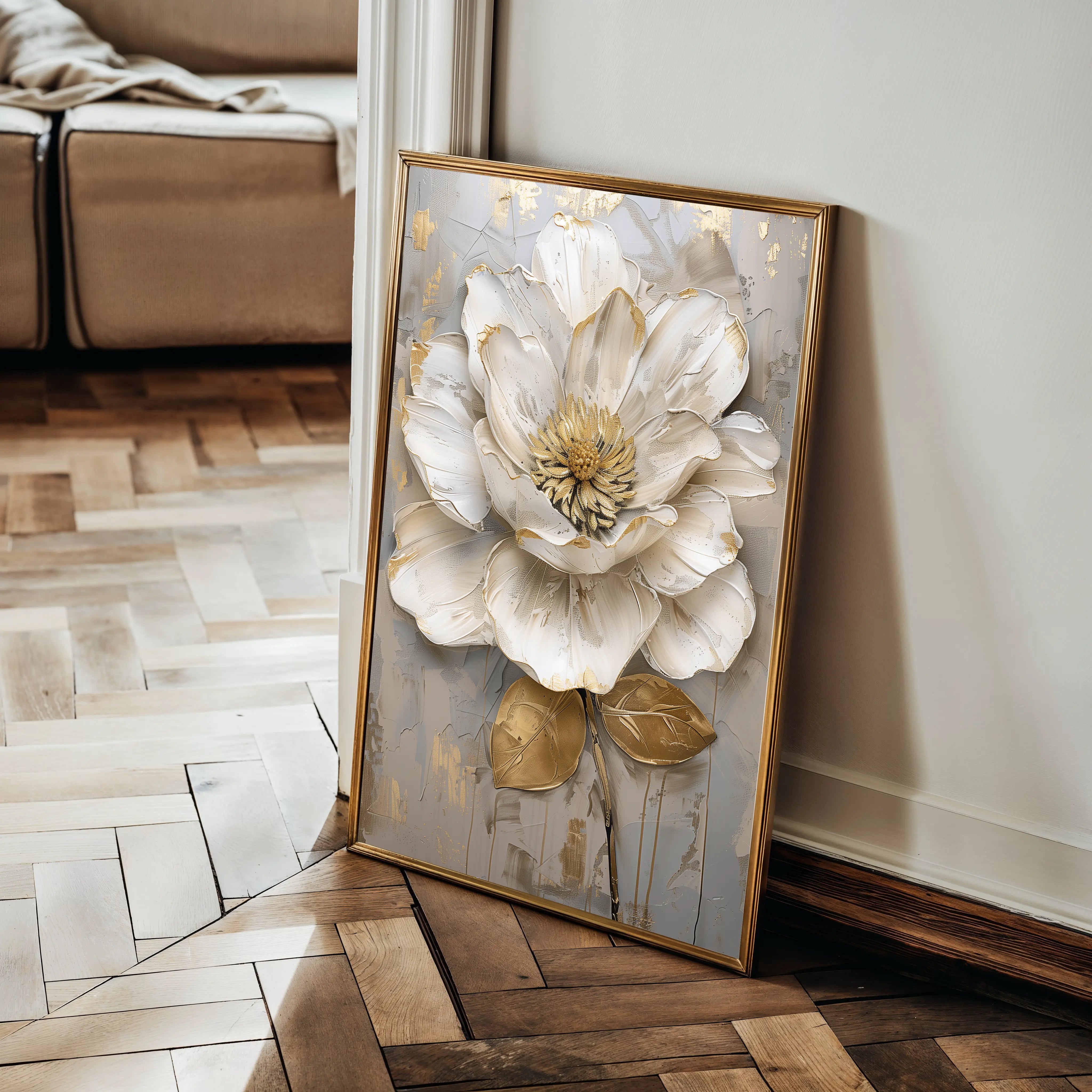 Floral Canvas Wall Art WAD632-F 90 x 60 cm / Stretched on hidden frame