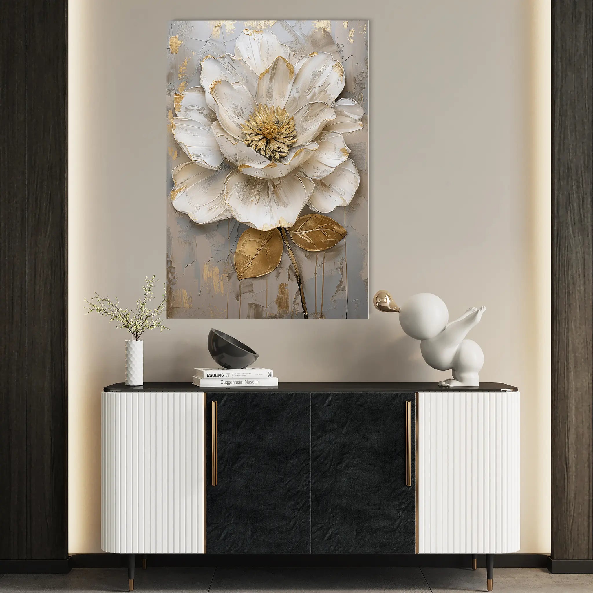 Floral Canvas Wall Art WAD632-F 90 x 60 cm / Stretched on hidden frame