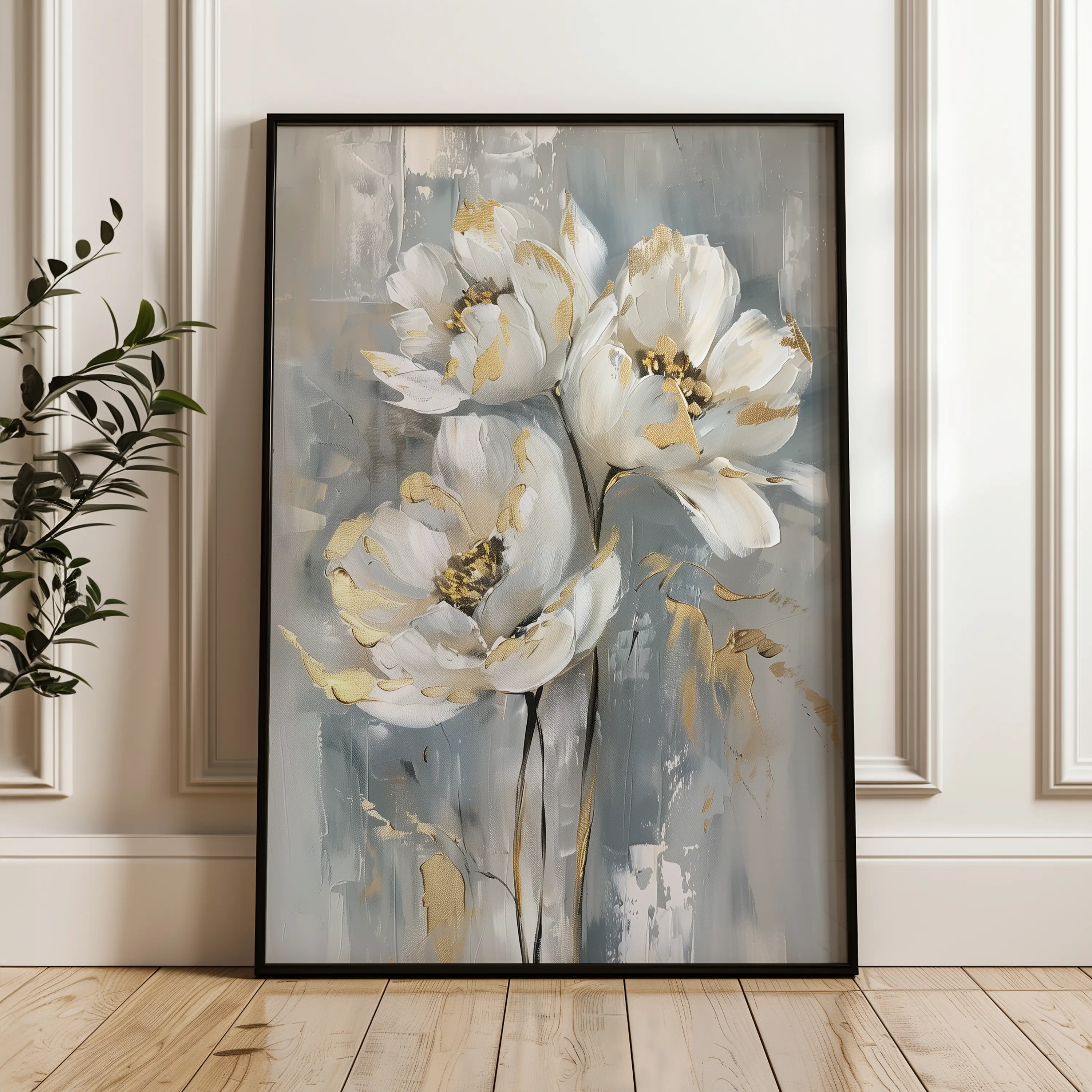 Floral Canvas Wall Art WAD633-F 90 x 60 cm / Stretched on hidden frame