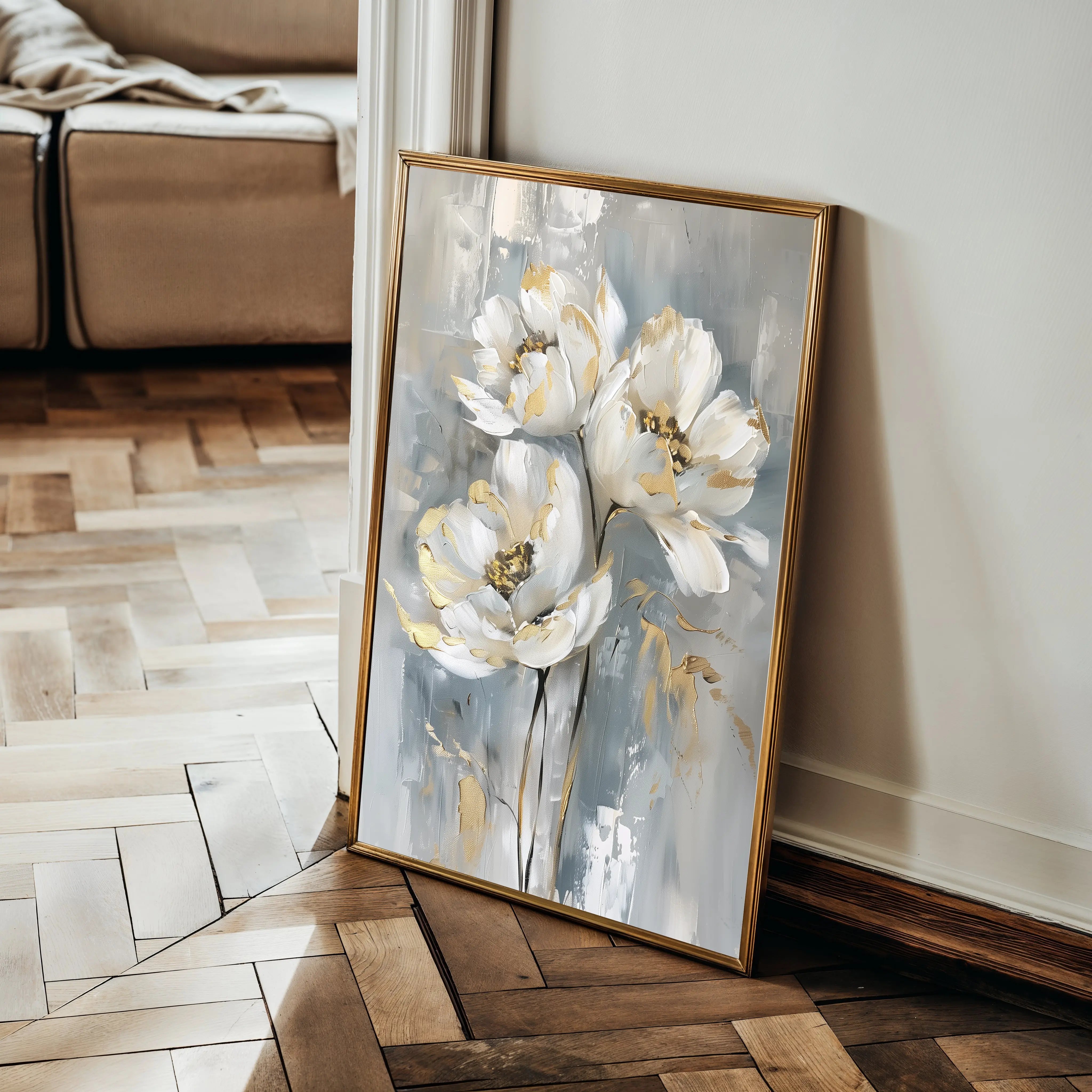 Floral Canvas Wall Art WAD633-F 90 x 60 cm / Stretched on hidden frame