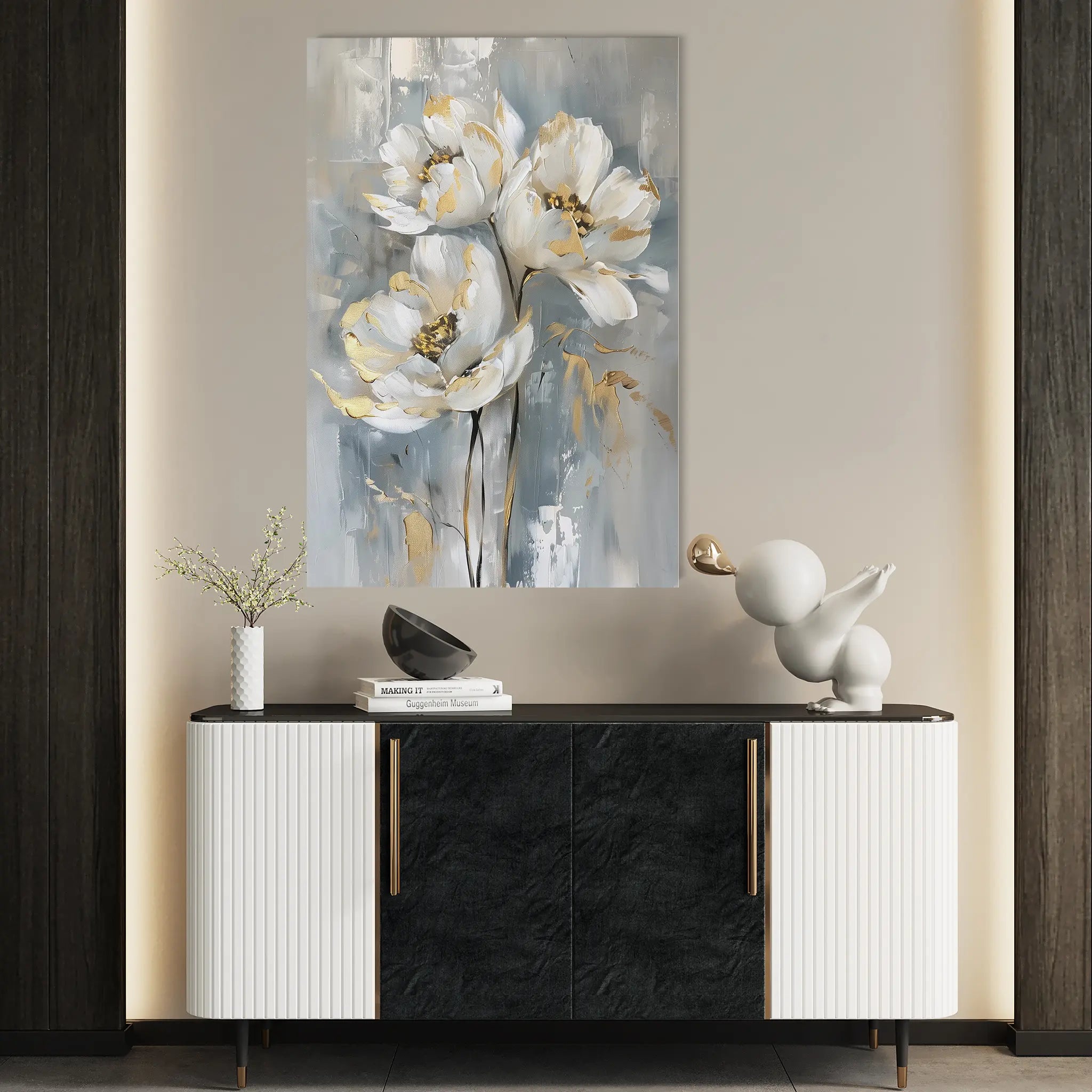 Floral Canvas Wall Art WAD633-F 90 x 60 cm / Stretched on hidden frame