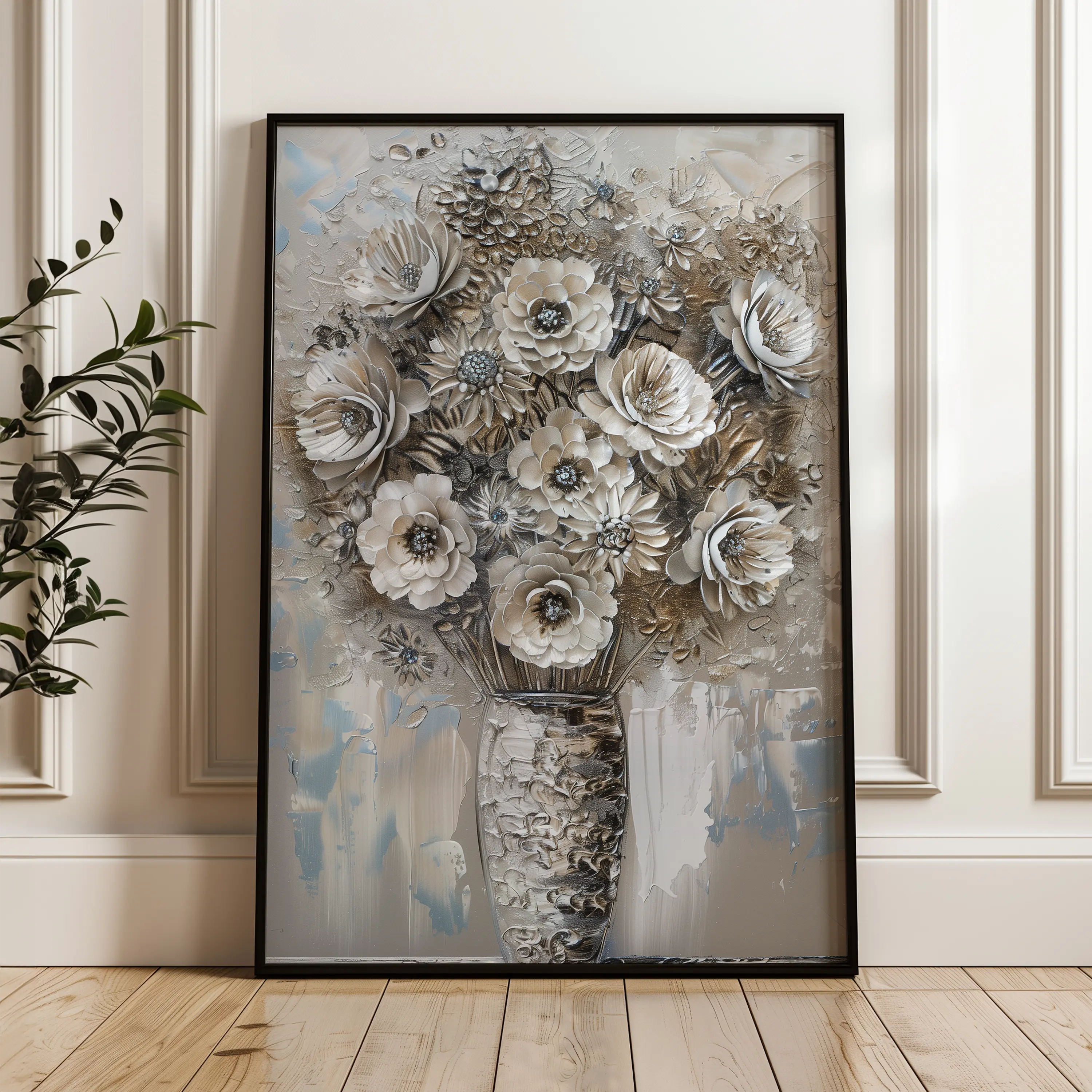 Floral Canvas Wall Art WAD634-F 90 x 60 cm / Stretched on hidden frame