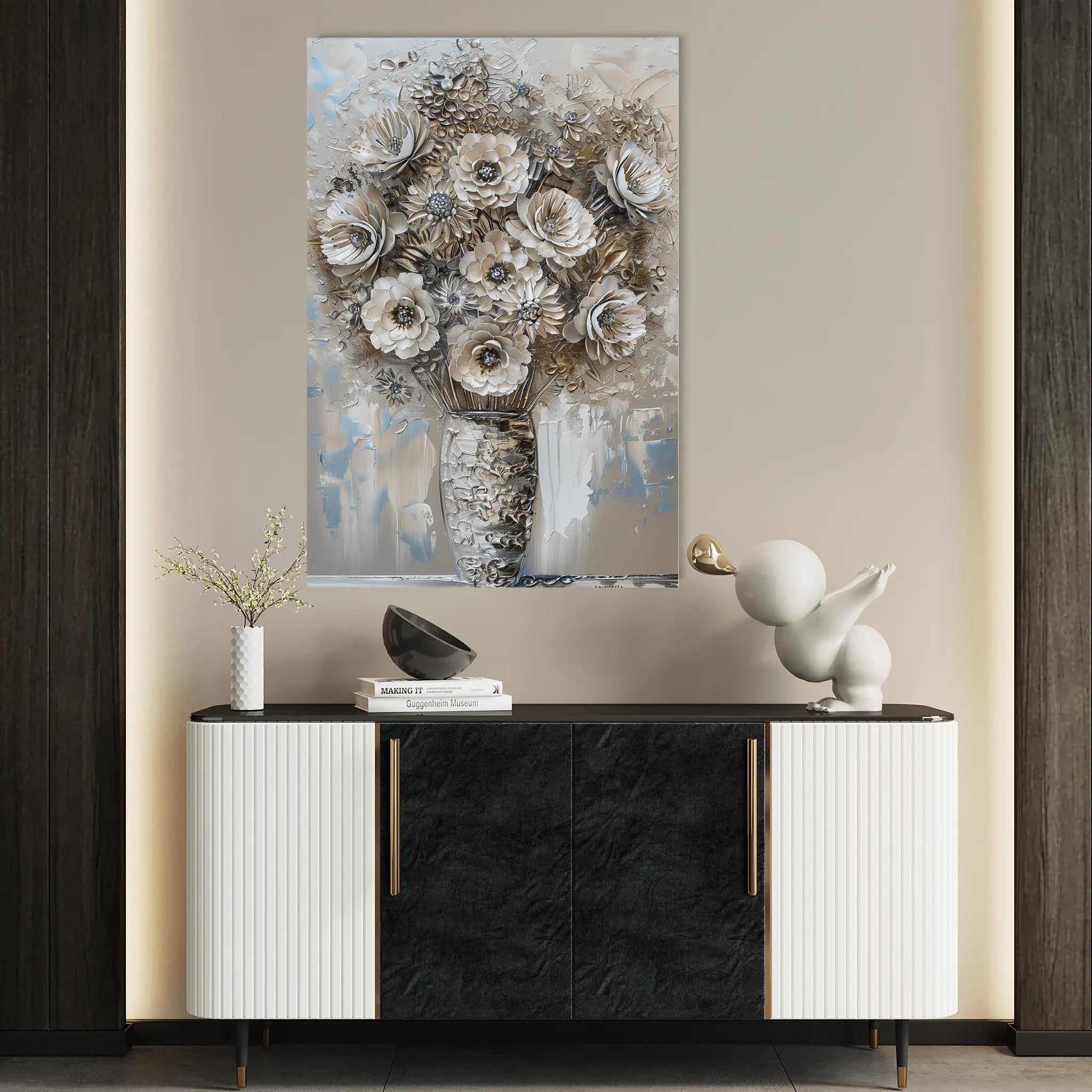 Floral Canvas Wall Art WAD634-F 90 x 60 cm / Stretched on hidden frame