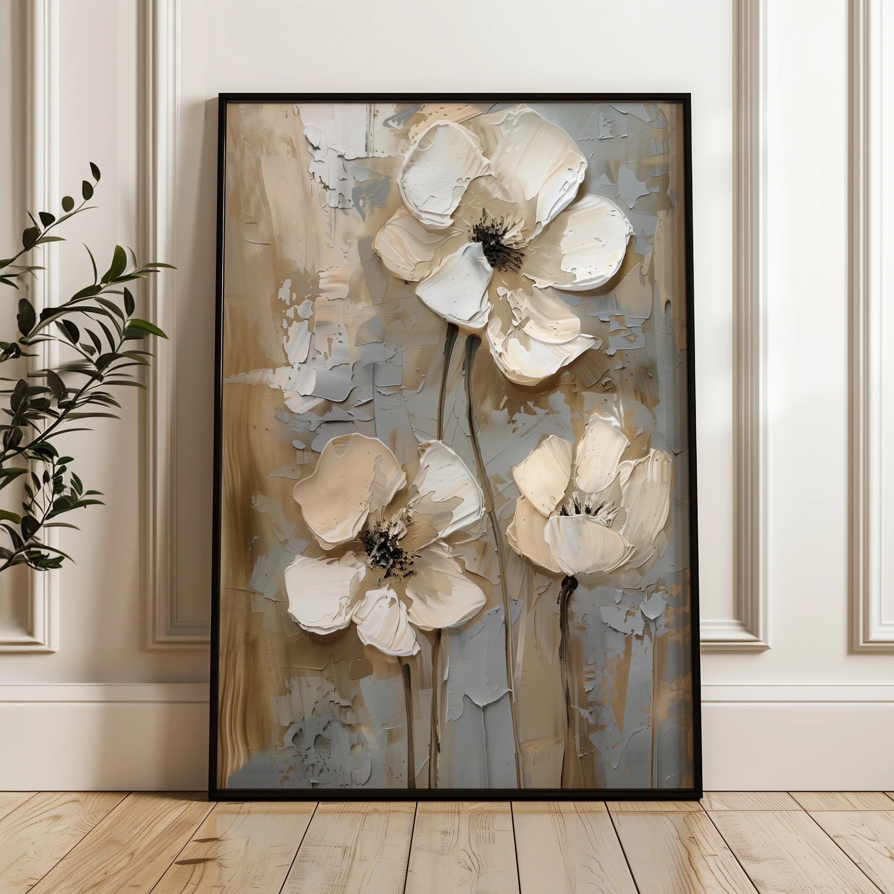 Floral Canvas Wall Art WAD635-F 90 x 60 cm / Stretched on hidden frame