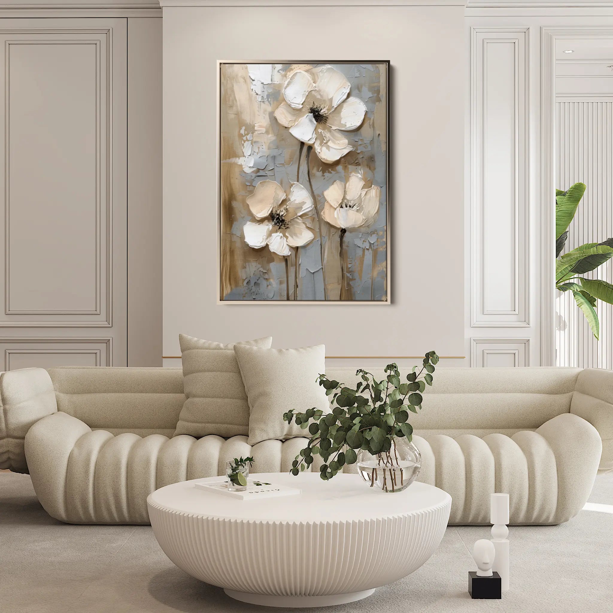 Floral Canvas Wall Art WAD635-F 90 x 60 cm / Stretched on hidden frame