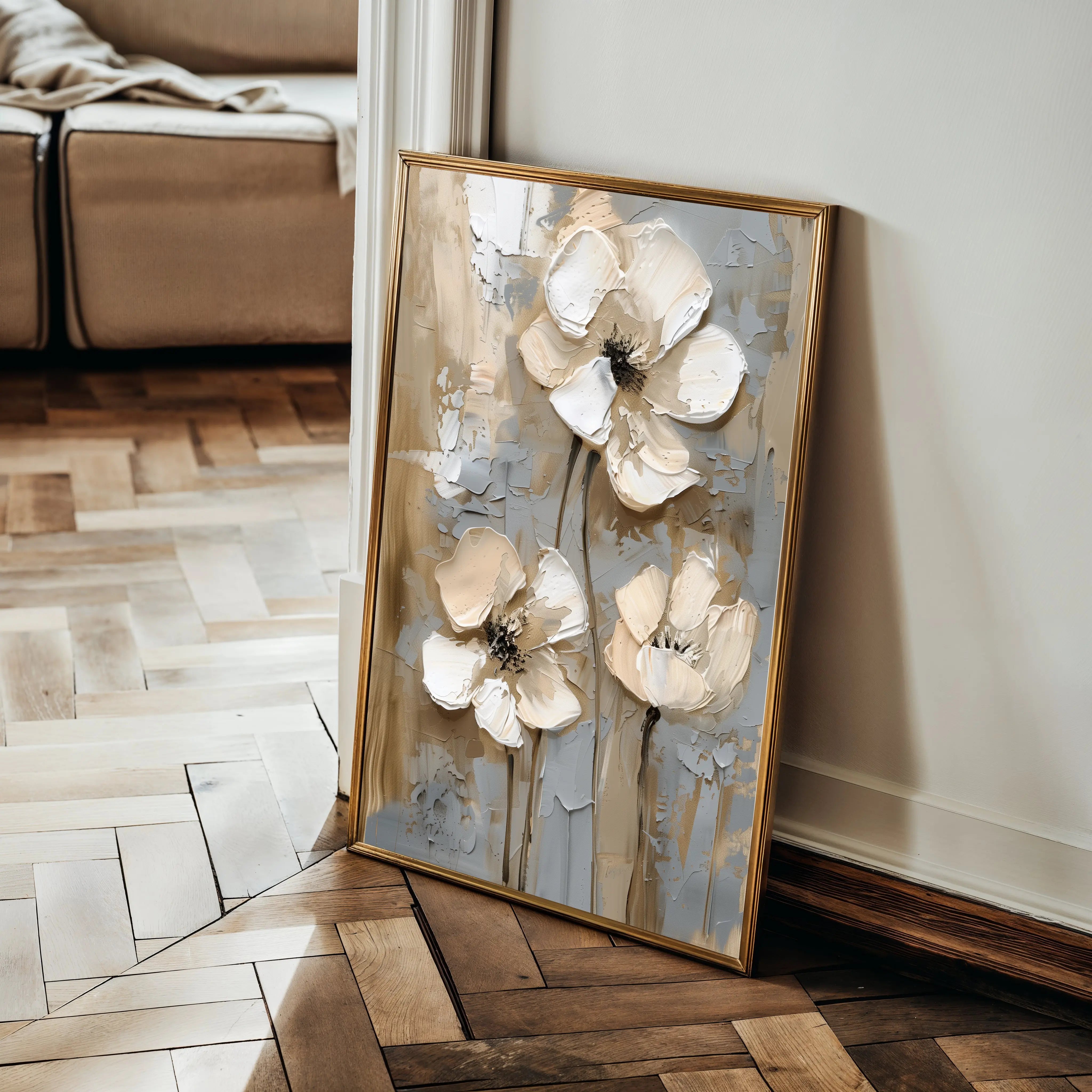 Floral Canvas Wall Art WAD635-F 90 x 60 cm / Stretched on hidden frame