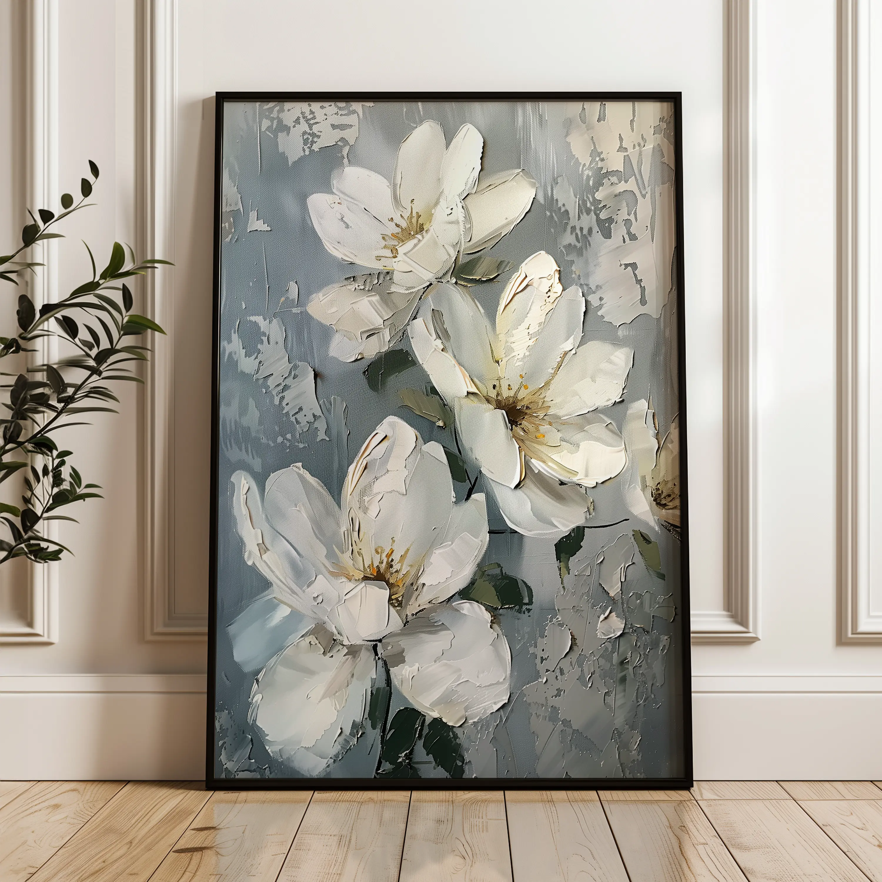 Floral Canvas Wall Art WAD636-F 90 x 60 cm / Stretched on hidden frame