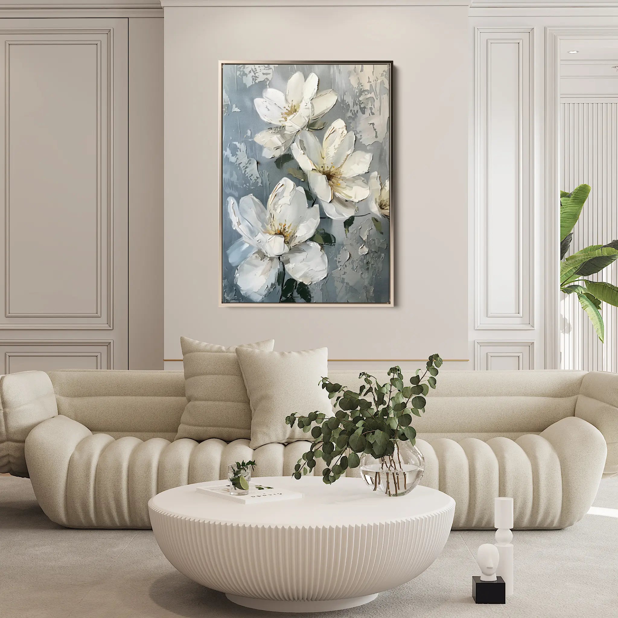 Floral Canvas Wall Art WAD636-F 90 x 60 cm / Stretched on hidden frame