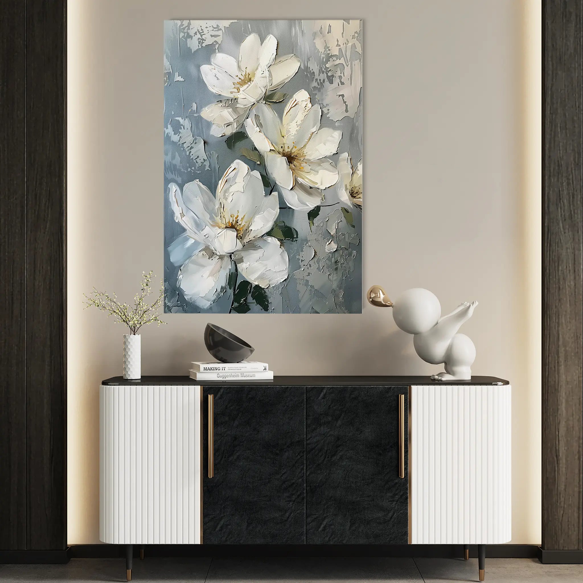 Floral Canvas Wall Art WAD636-F 90 x 60 cm / Stretched on hidden frame