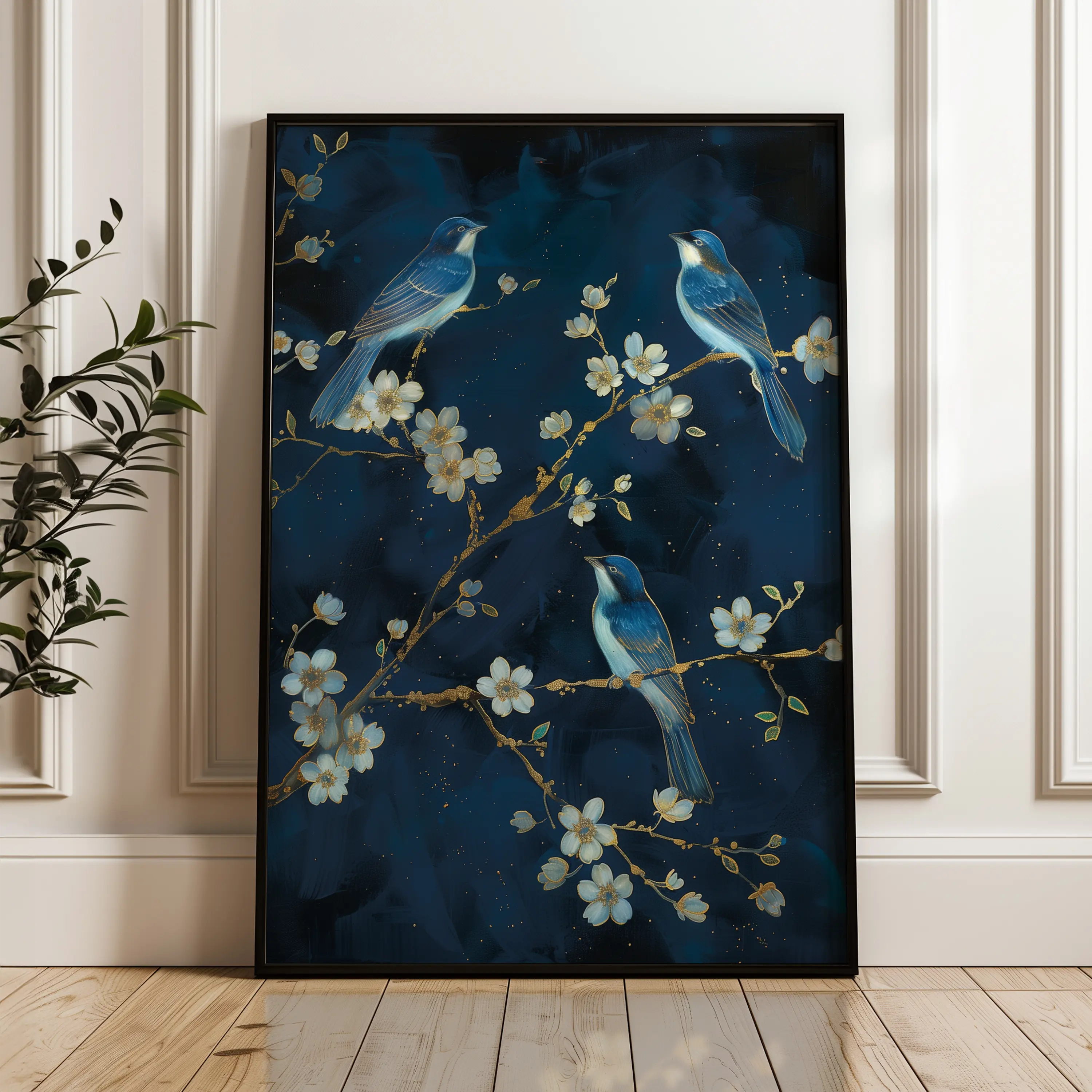 Floral Canvas Wall Art WAD637-F 90 x 60 cm / Stretched on hidden frame