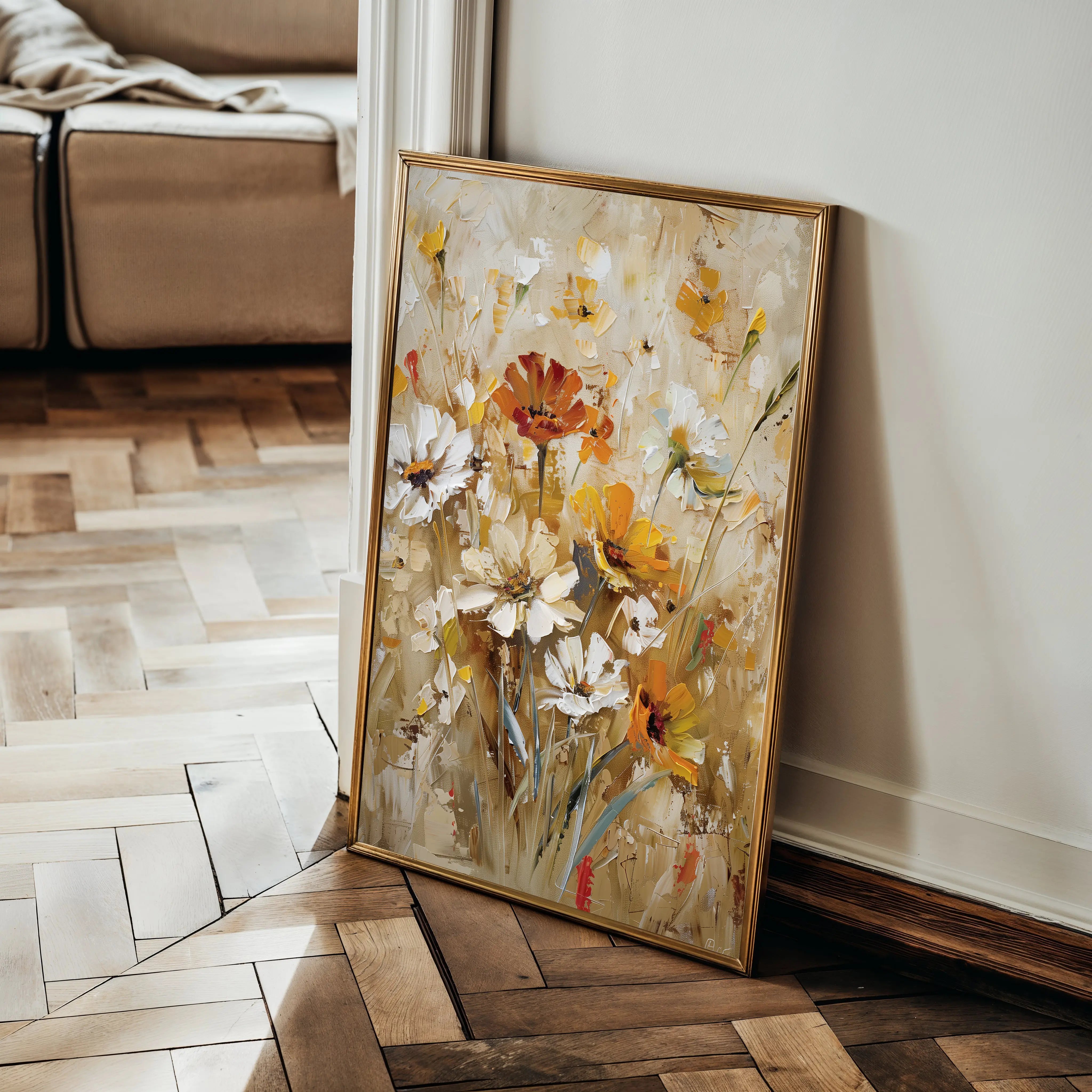 Floral Canvas Wall Art WAD638-F 90 x 60 cm / Stretched on hidden frame