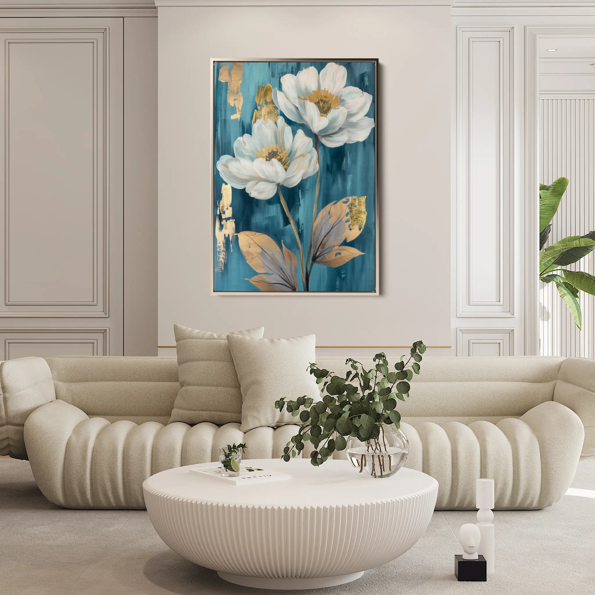 Floral Canvas Wall Art WAD639-F 90 x 60 cm / Stretched on hidden frame