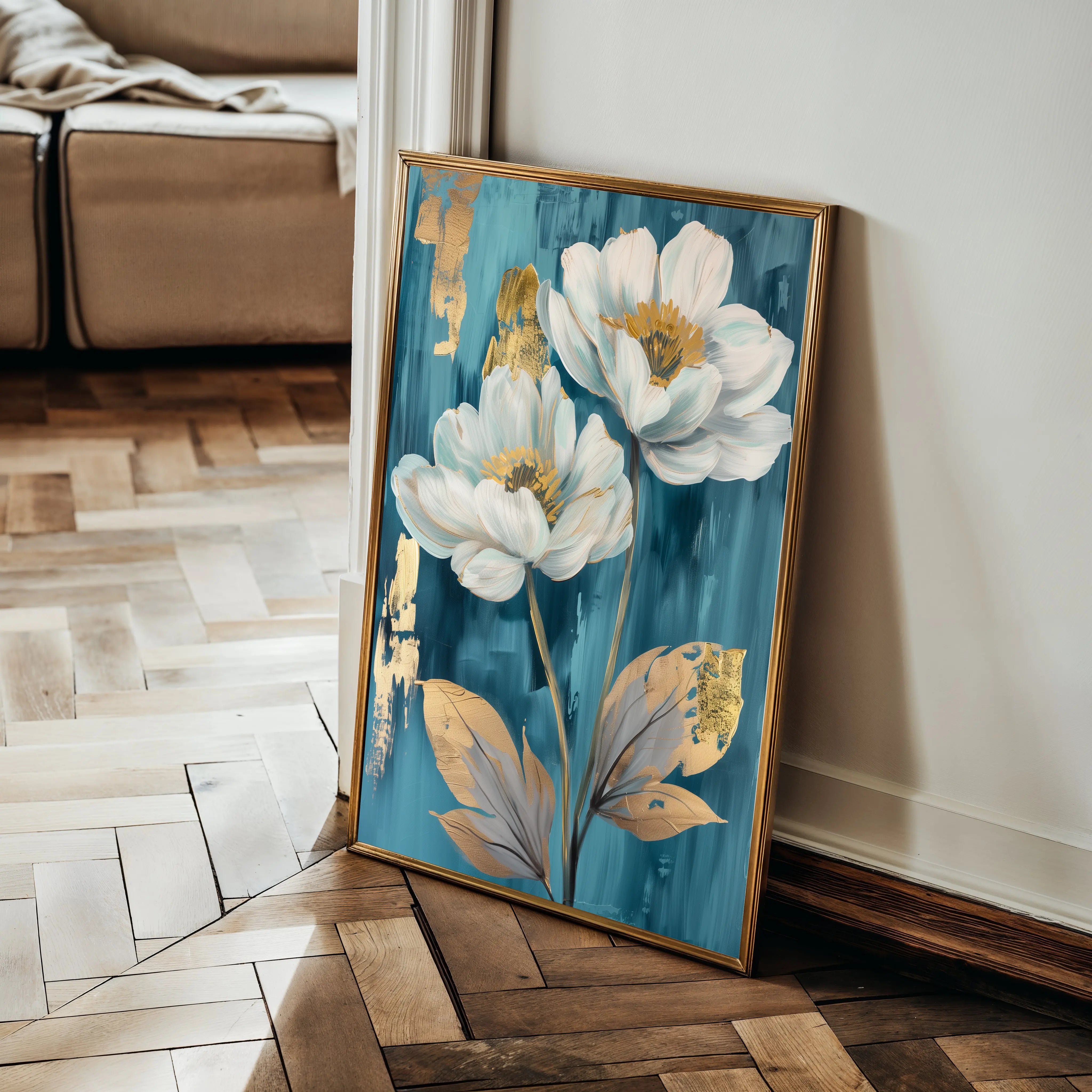 Floral Canvas Wall Art WAD639-F 90 x 60 cm / Stretched on hidden frame