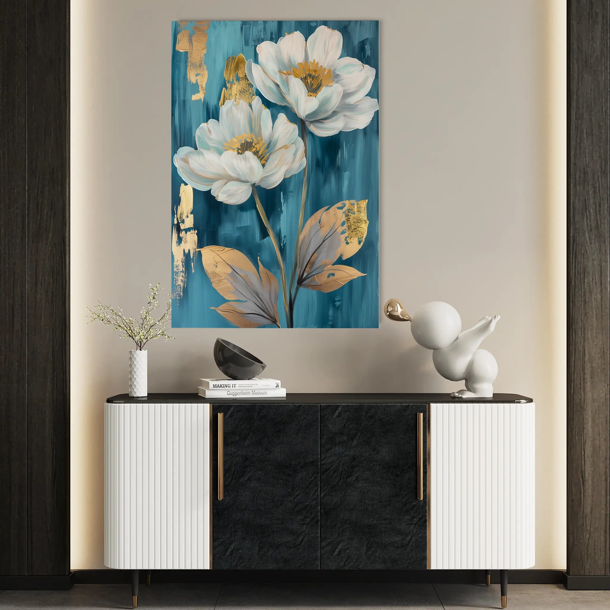 Floral Canvas Wall Art WAD639-F 90 x 60 cm / Stretched on hidden frame