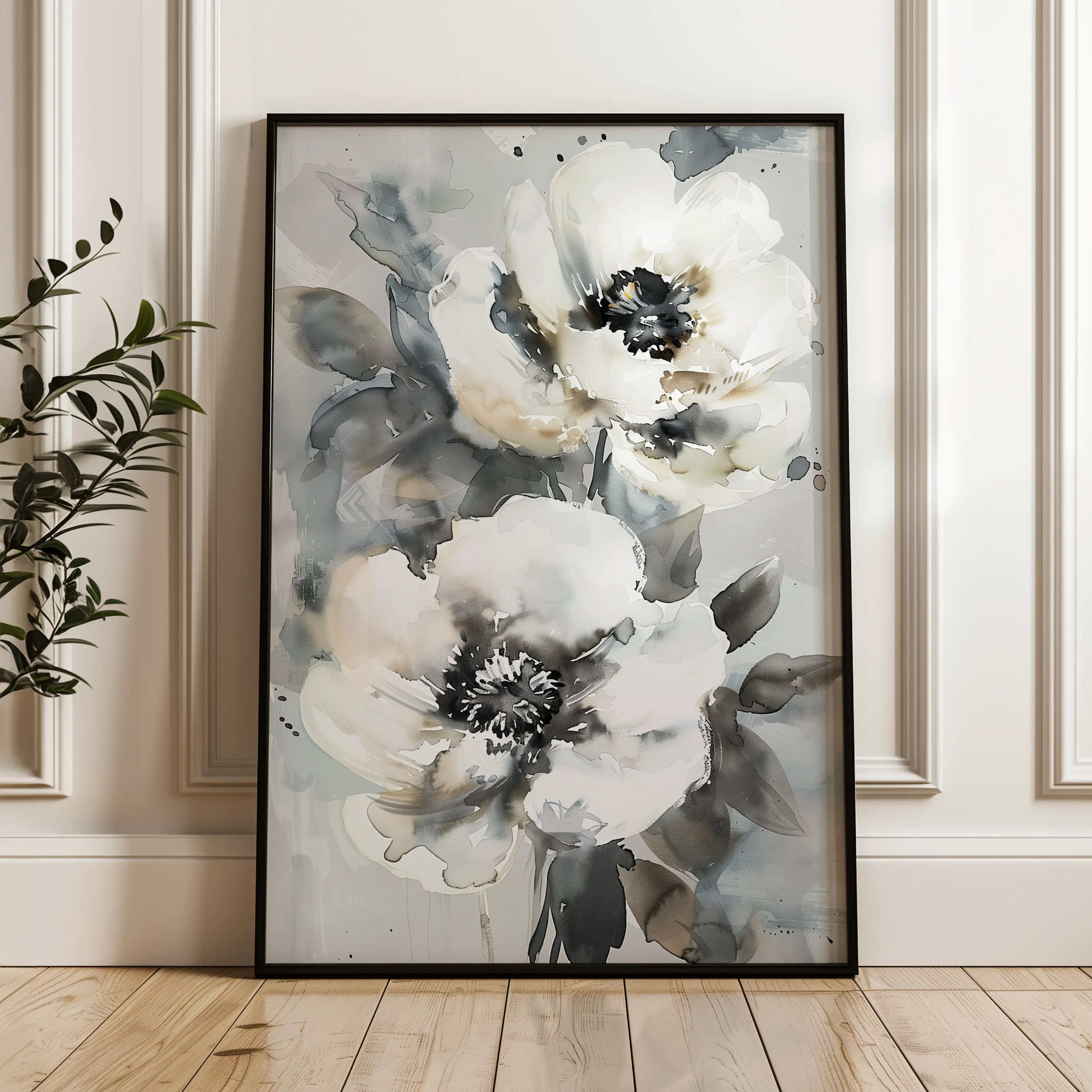 Floral Canvas Wall Art WAD640-F 90 x 60 cm / Stretched on hidden frame