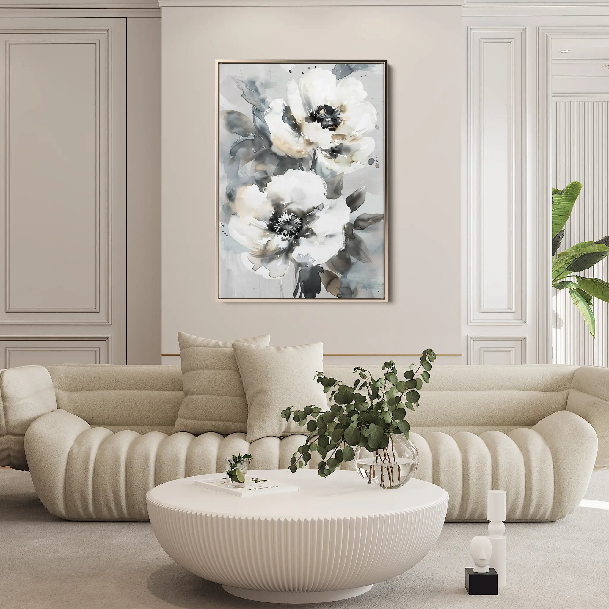 Floral Canvas Wall Art WAD640-F 90 x 60 cm / Stretched on hidden frame