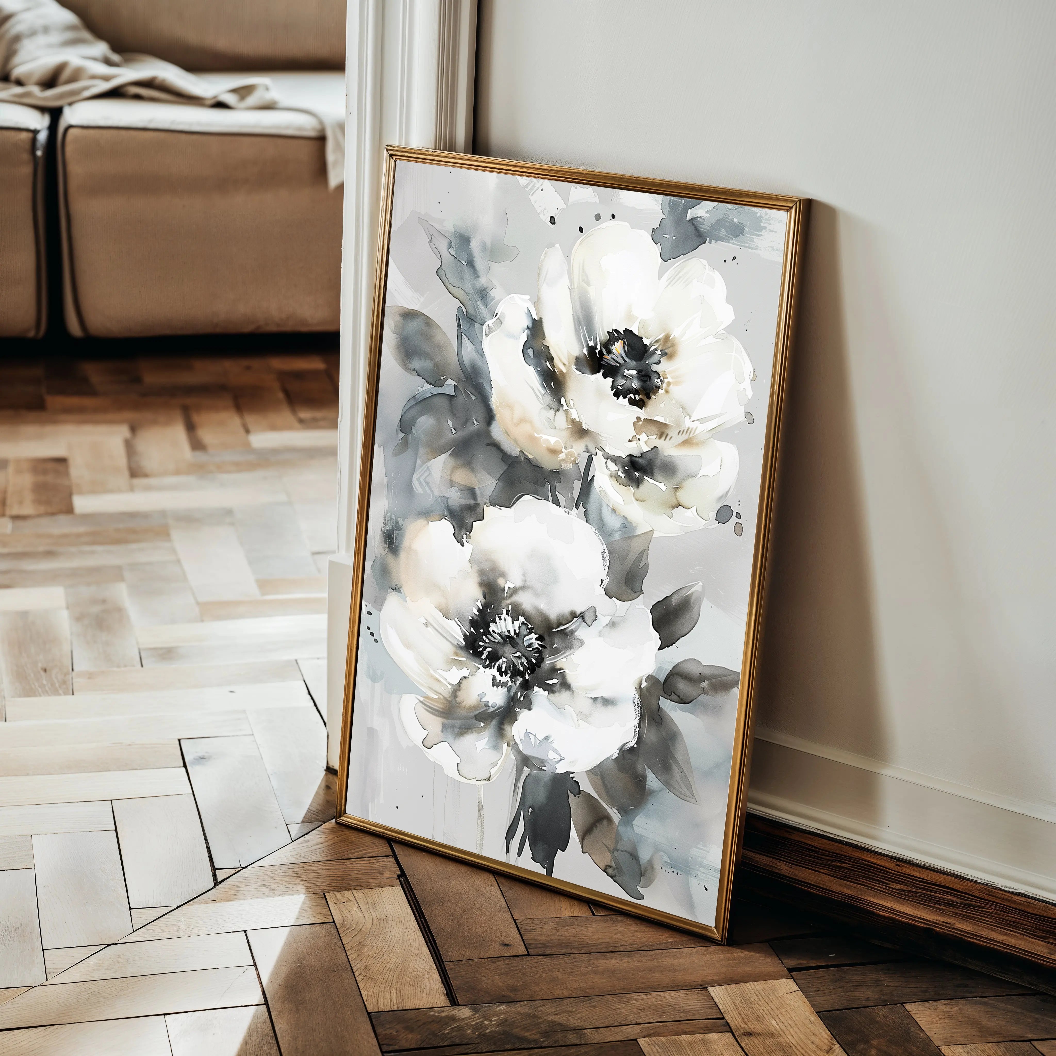 Floral Canvas Wall Art WAD640-F 90 x 60 cm / Stretched on hidden frame