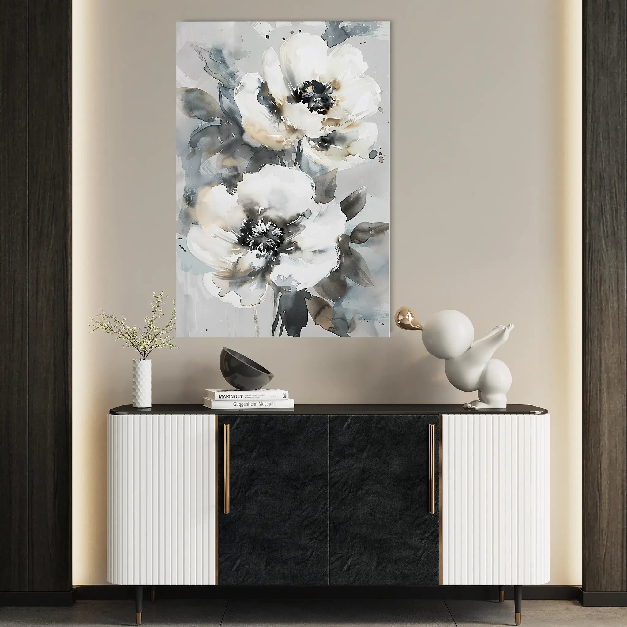 Floral Canvas Wall Art WAD640-F 90 x 60 cm / Stretched on hidden frame