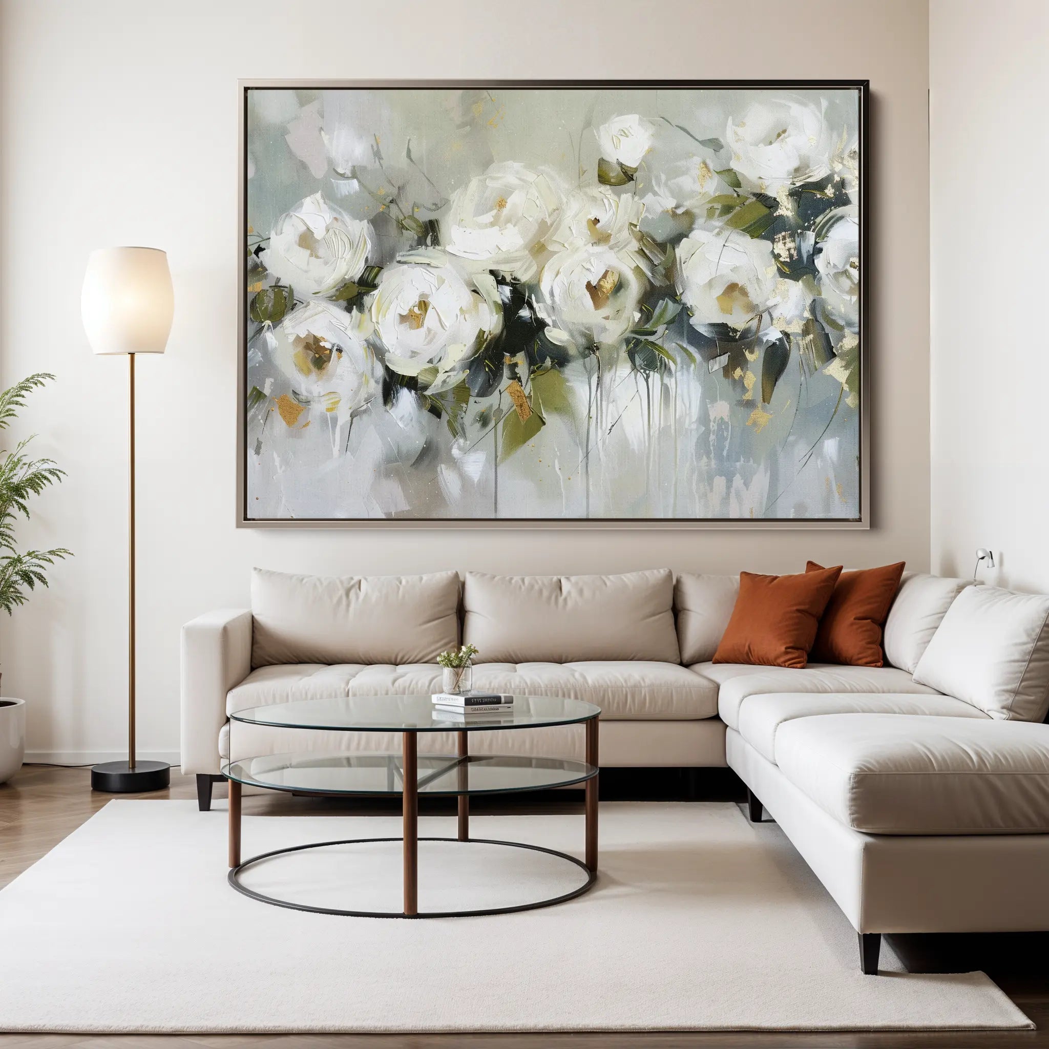 Floral Canvas Wall Art WAD643-F 90 x 60 cm / Stretched on hidden frame