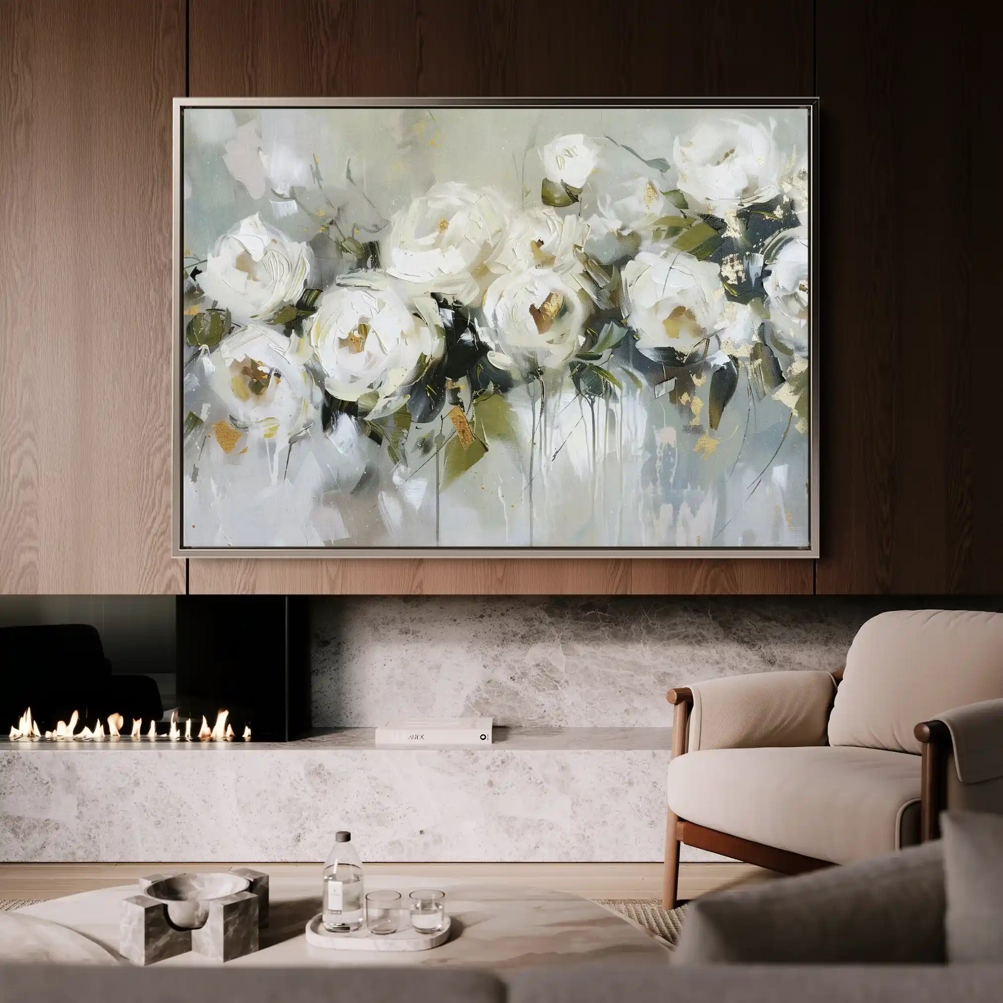 Floral Canvas Wall Art WAD643-F 90 x 60 cm / Stretched on hidden frame