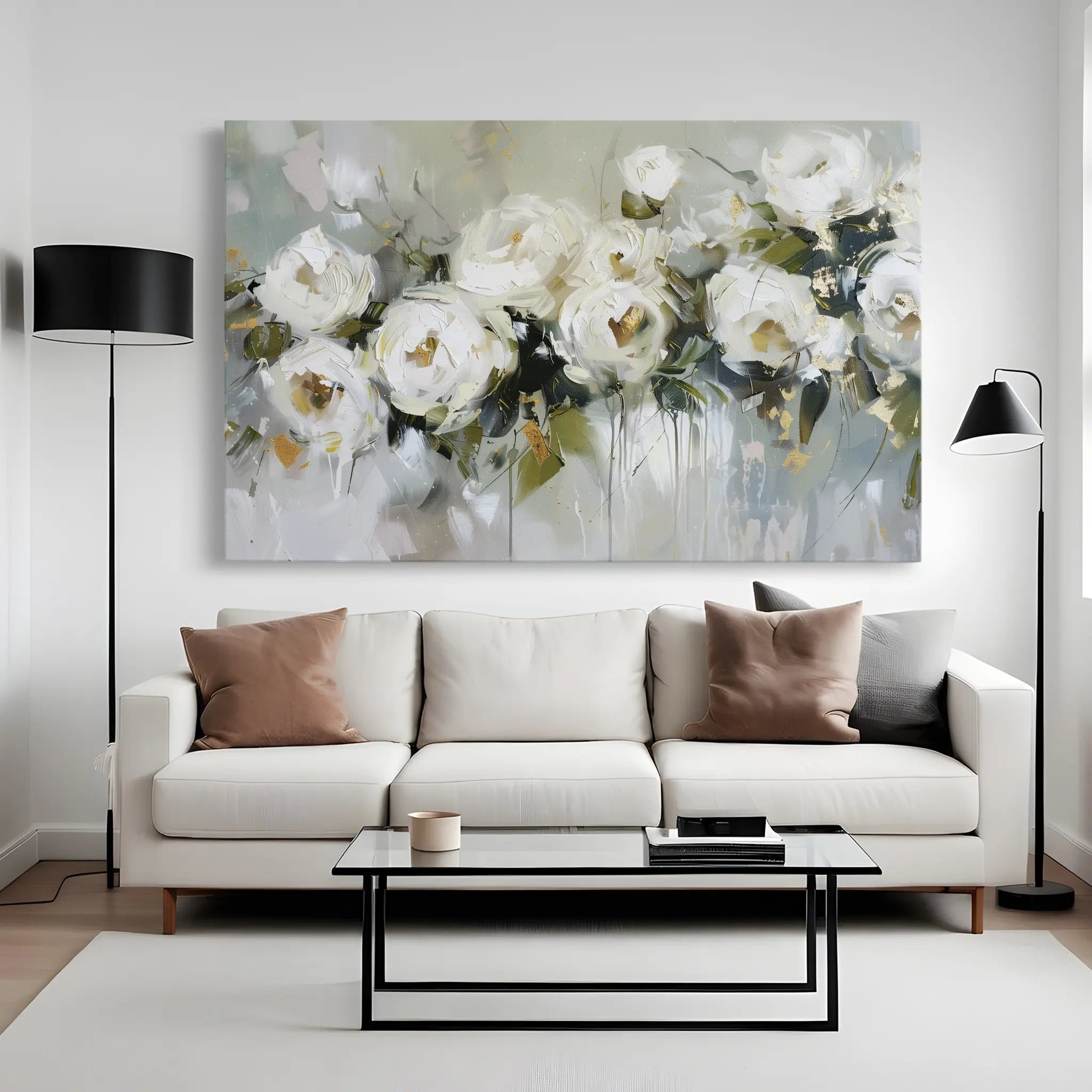 Floral Canvas Wall Art WAD643-F 90 x 60 cm / Stretched on hidden frame