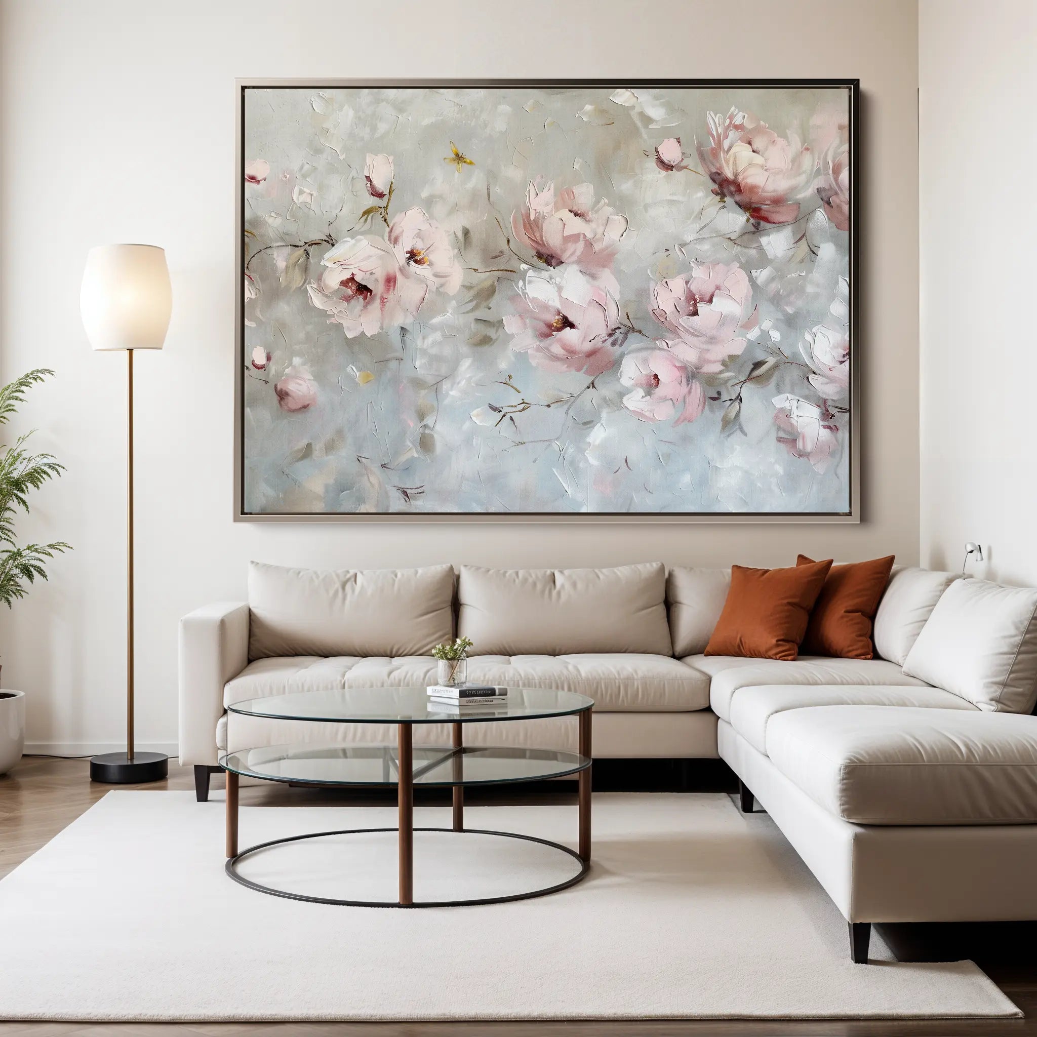 Floral Canvas Wall Art WAD644-F 90 x 60 cm / Stretched on hidden frame