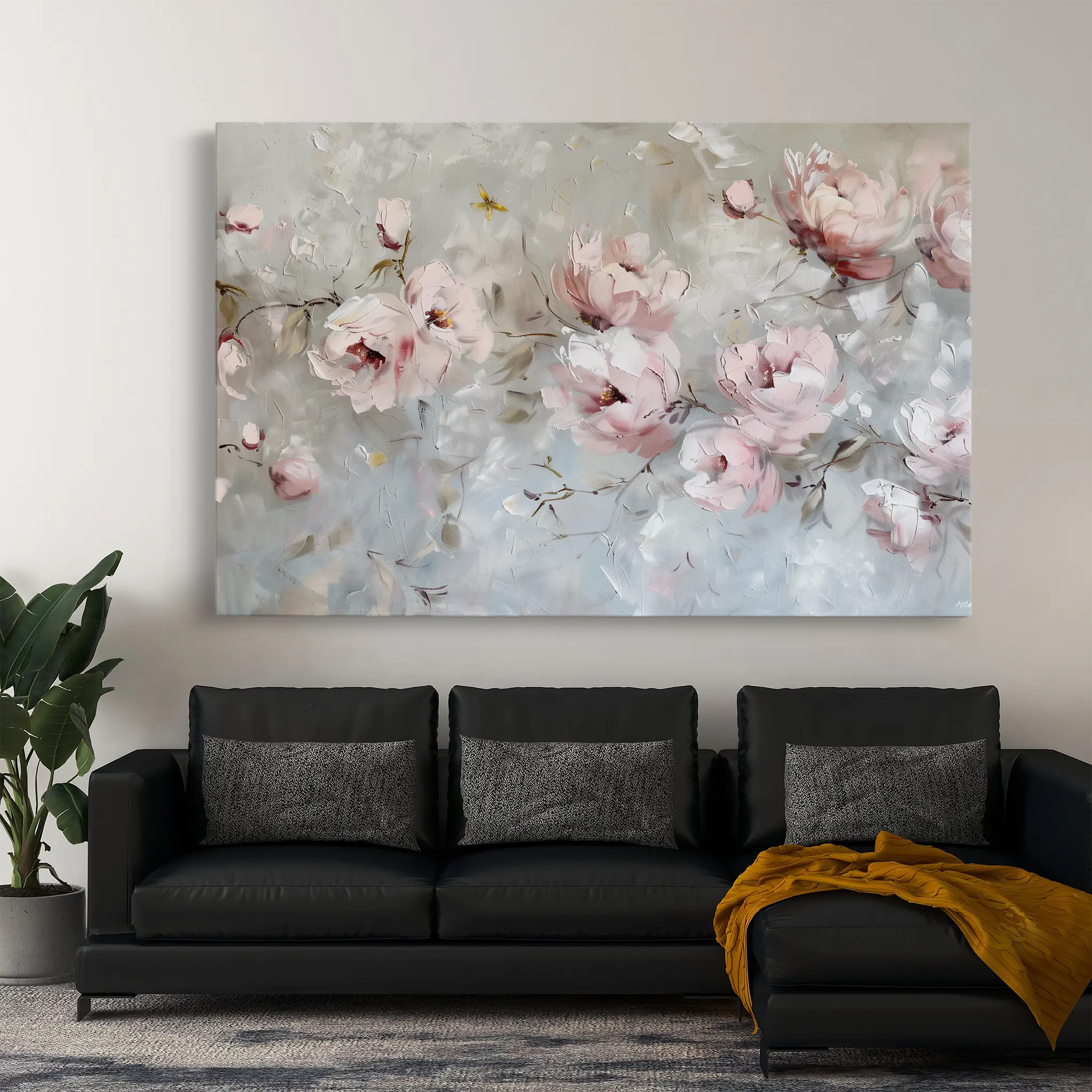 Floral Canvas Wall Art WAD644-F 90 x 60 cm / Stretched on hidden frame