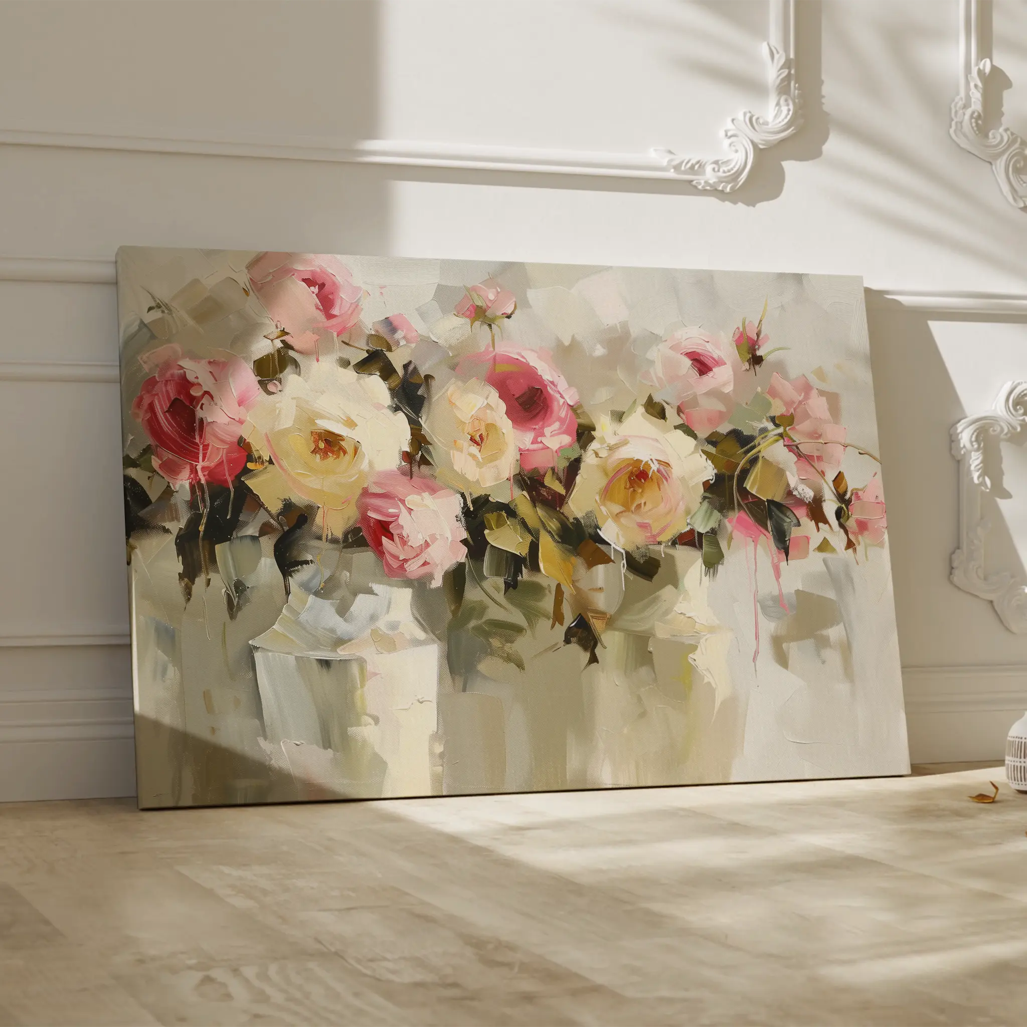 Floral Canvas Wall Art WAD645-F 90 x 60 cm / Stretched on hidden frame