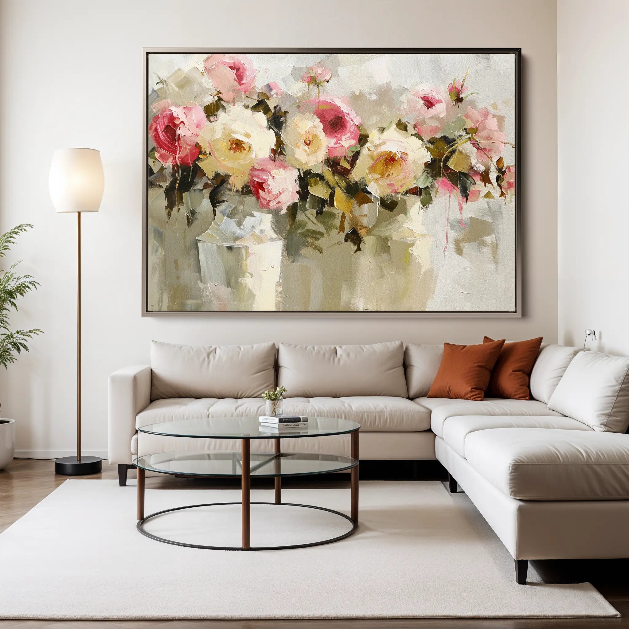 Floral Canvas Wall Art WAD645-F 90 x 60 cm / Stretched on hidden frame