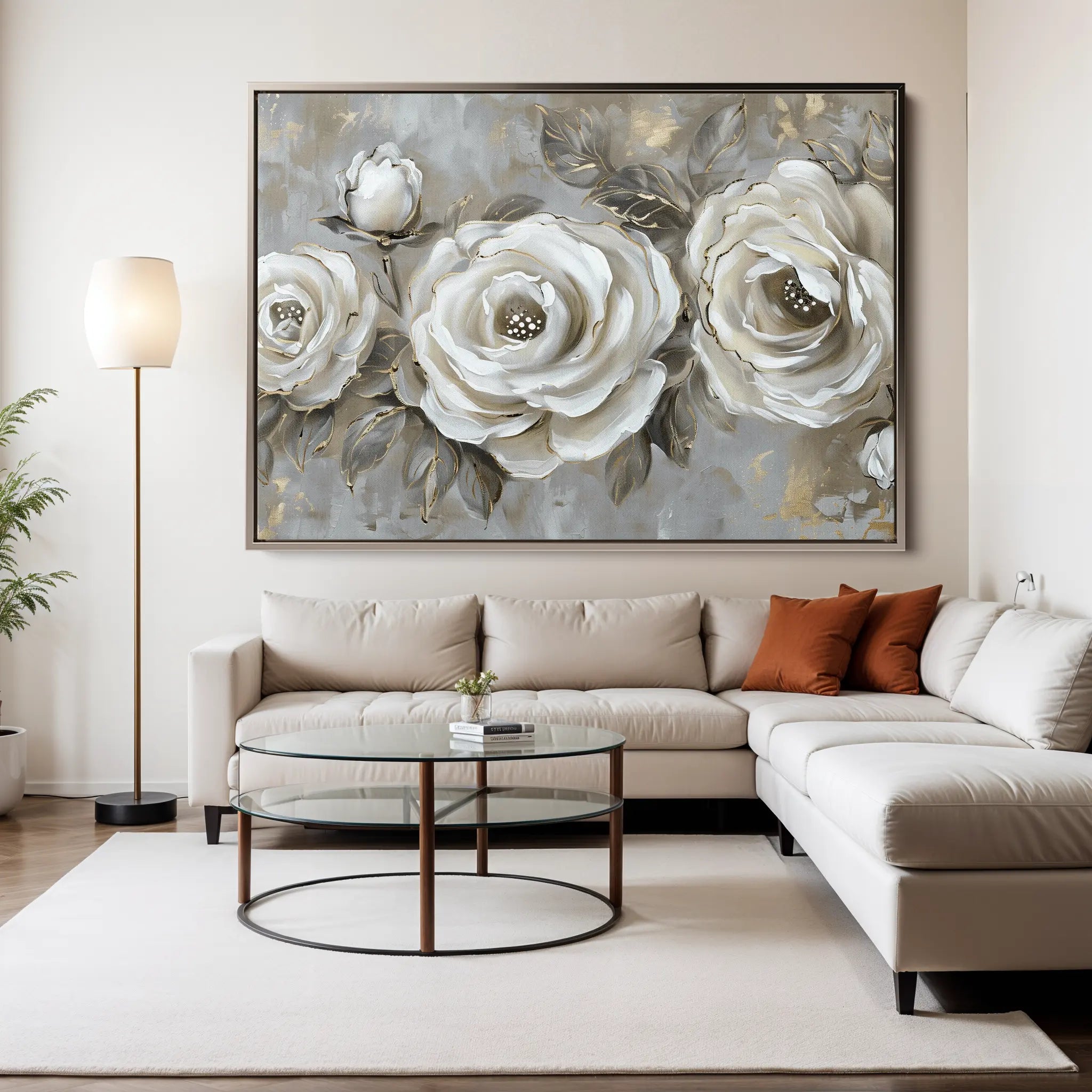 Floral Canvas Wall Art WAD647-F 90 x 60 cm / Stretched on hidden frame