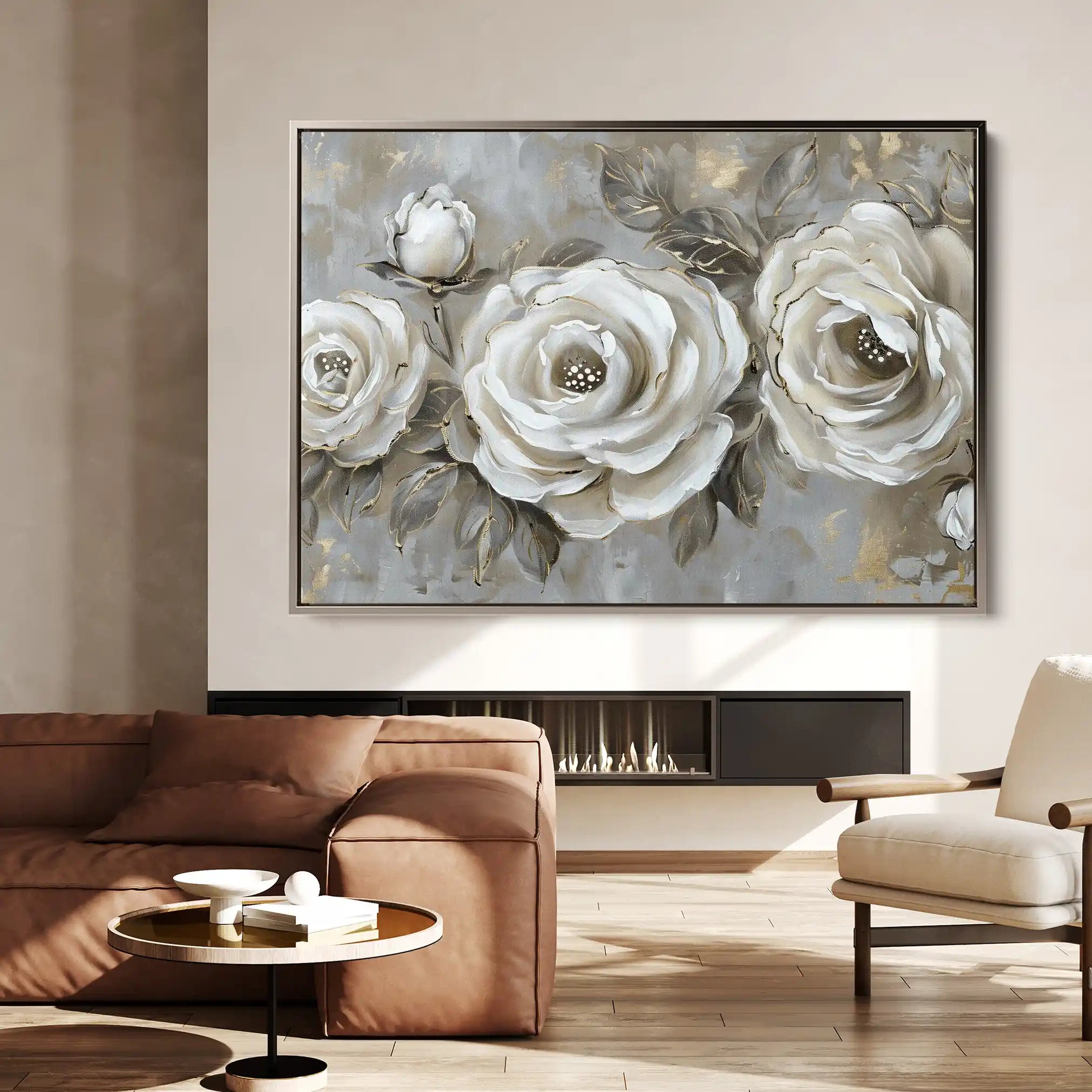 Floral Canvas Wall Art WAD647-F 90 x 60 cm / Stretched on hidden frame