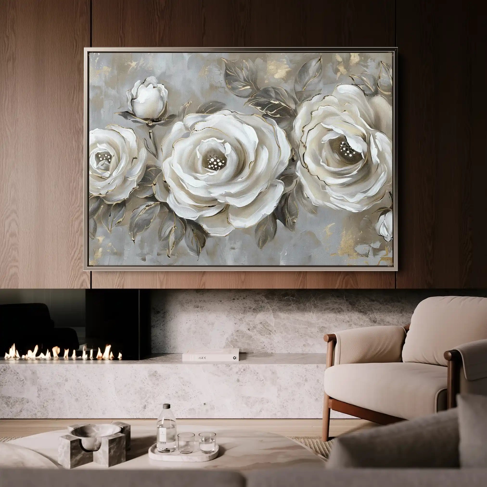 Floral Canvas Wall Art WAD647-F 90 x 60 cm / Stretched on hidden frame