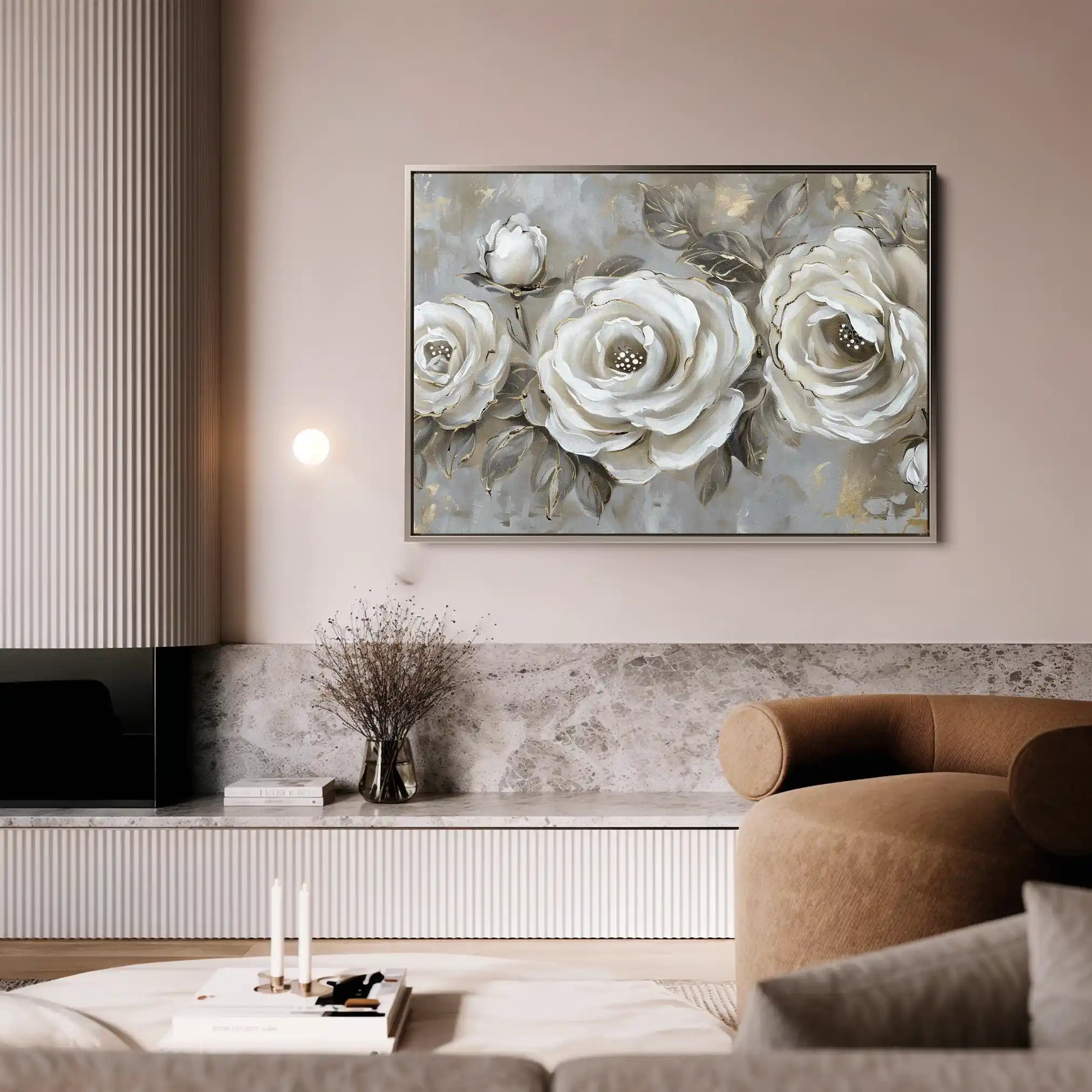 Floral Canvas Wall Art WAD647-F 90 x 60 cm / Stretched on hidden frame