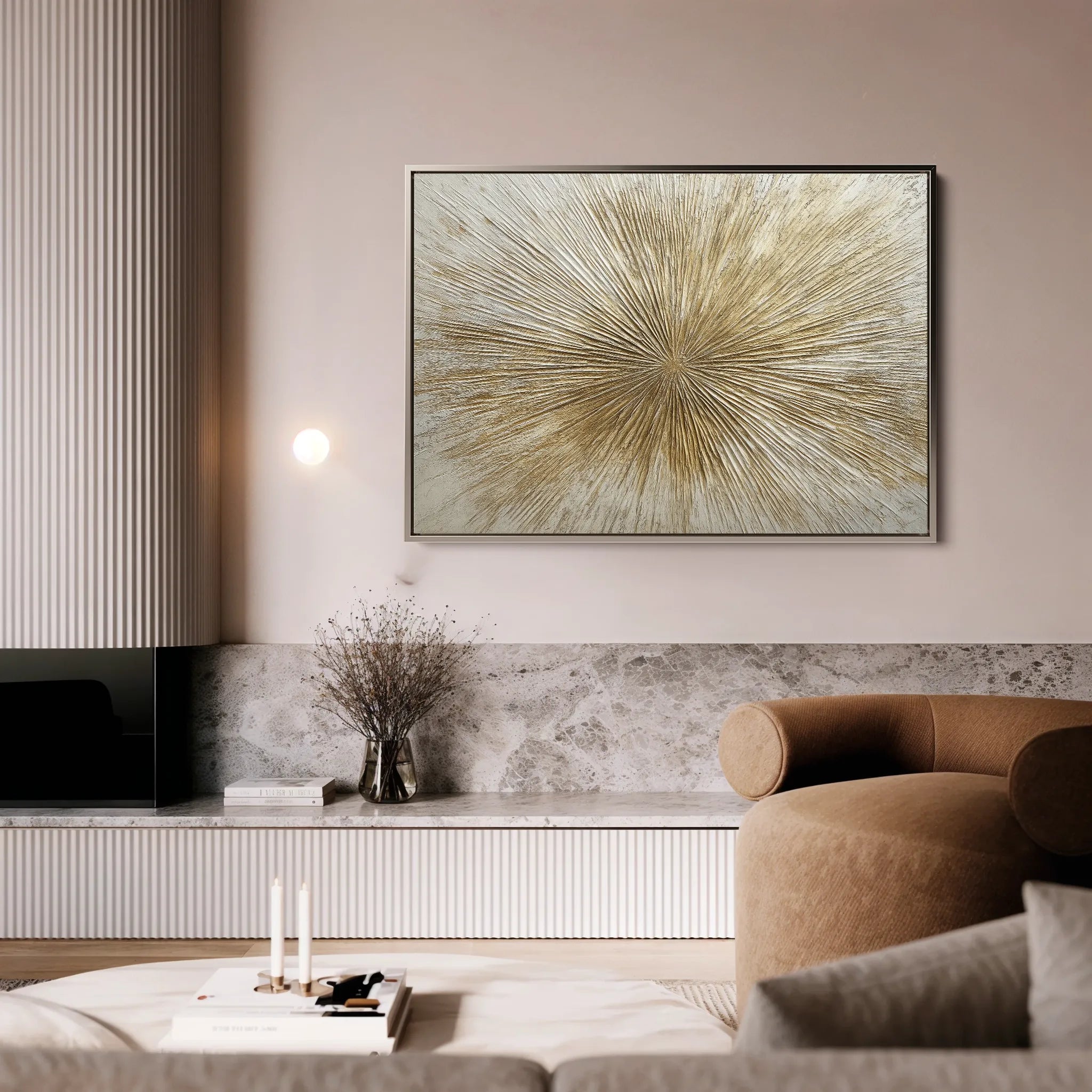 Abstract Canvas Wall Art WAD648-A 90 x 60 cm / Stretched on hidden frame